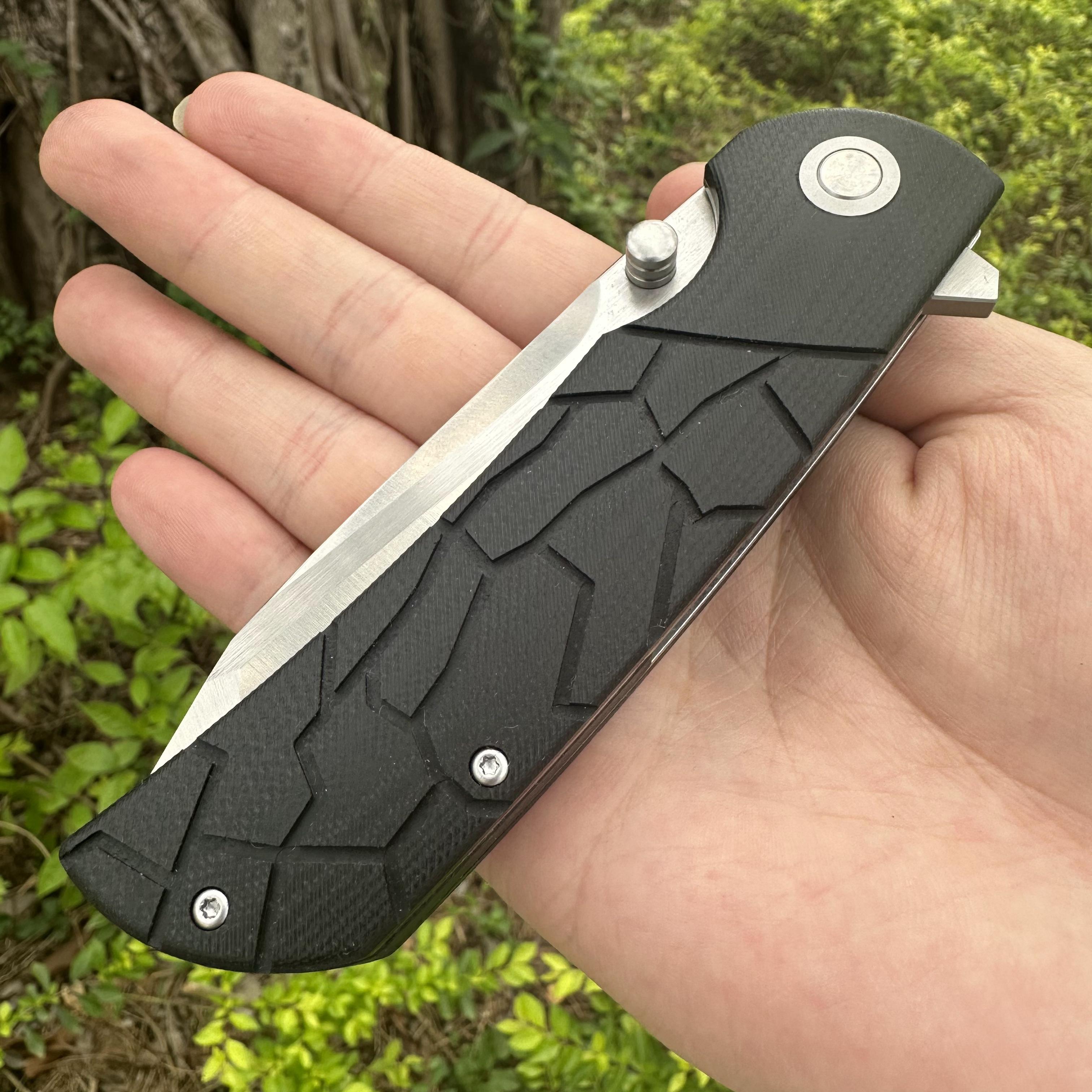 TK01 D2 Blade G10 Handle Folding Knife Liner Lock