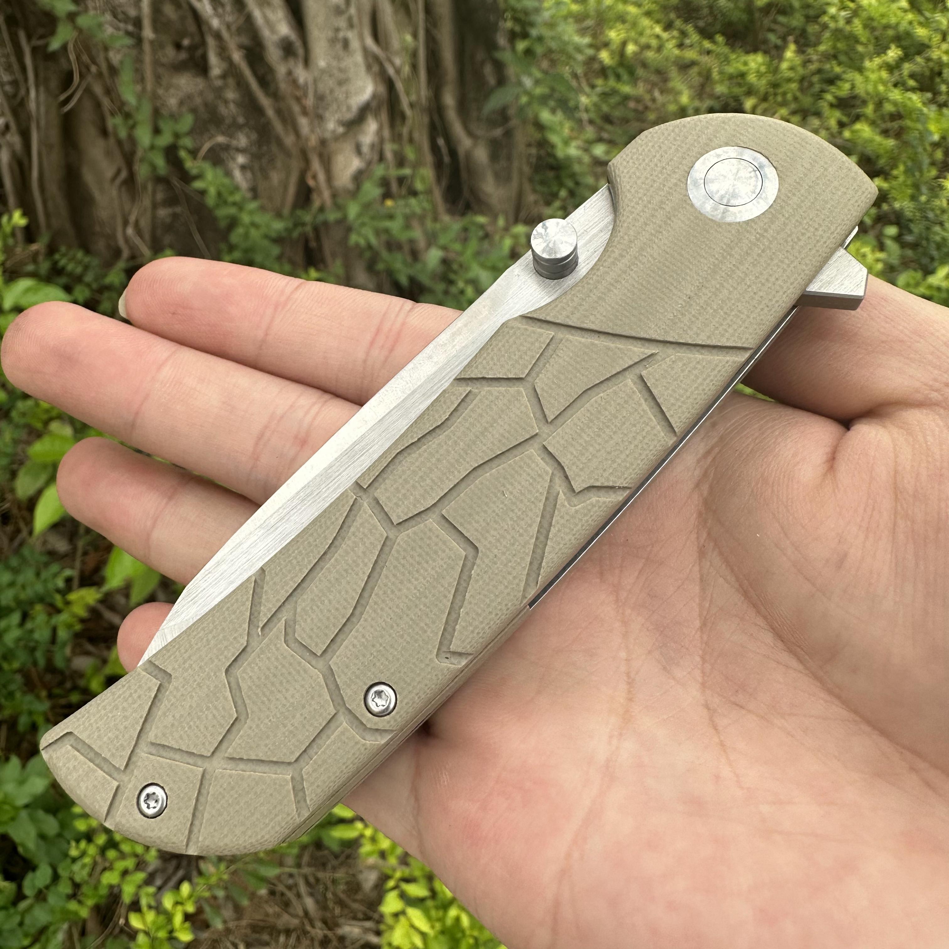 TK01 D2 Blade G10 Handle Folding Knife Liner Lock