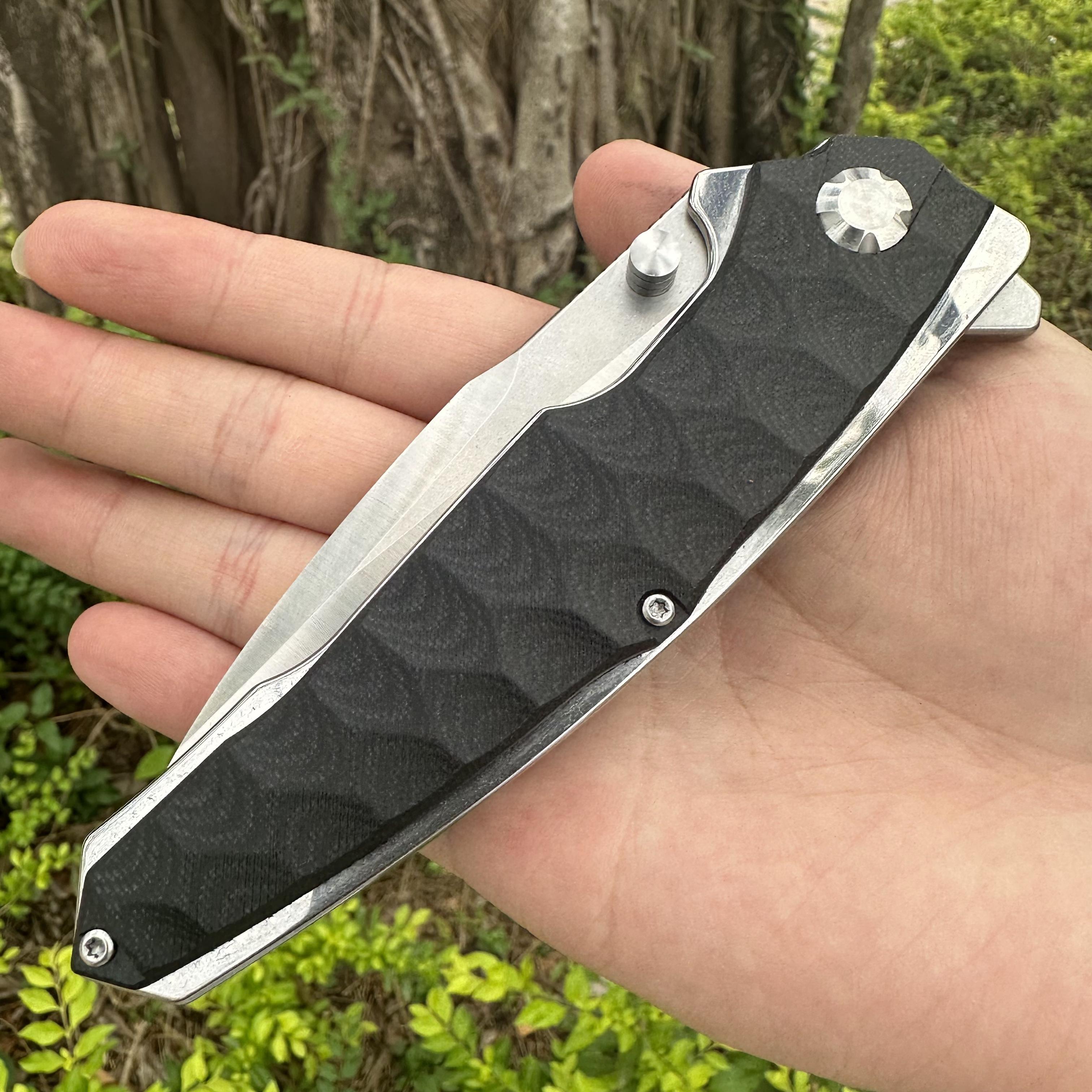 AD03 D2 Blade G10 Handle Folding Knife Liner Lock