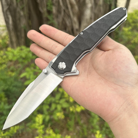 AD03 D2 Blade G10 Handle Folding Knife Liner Lock