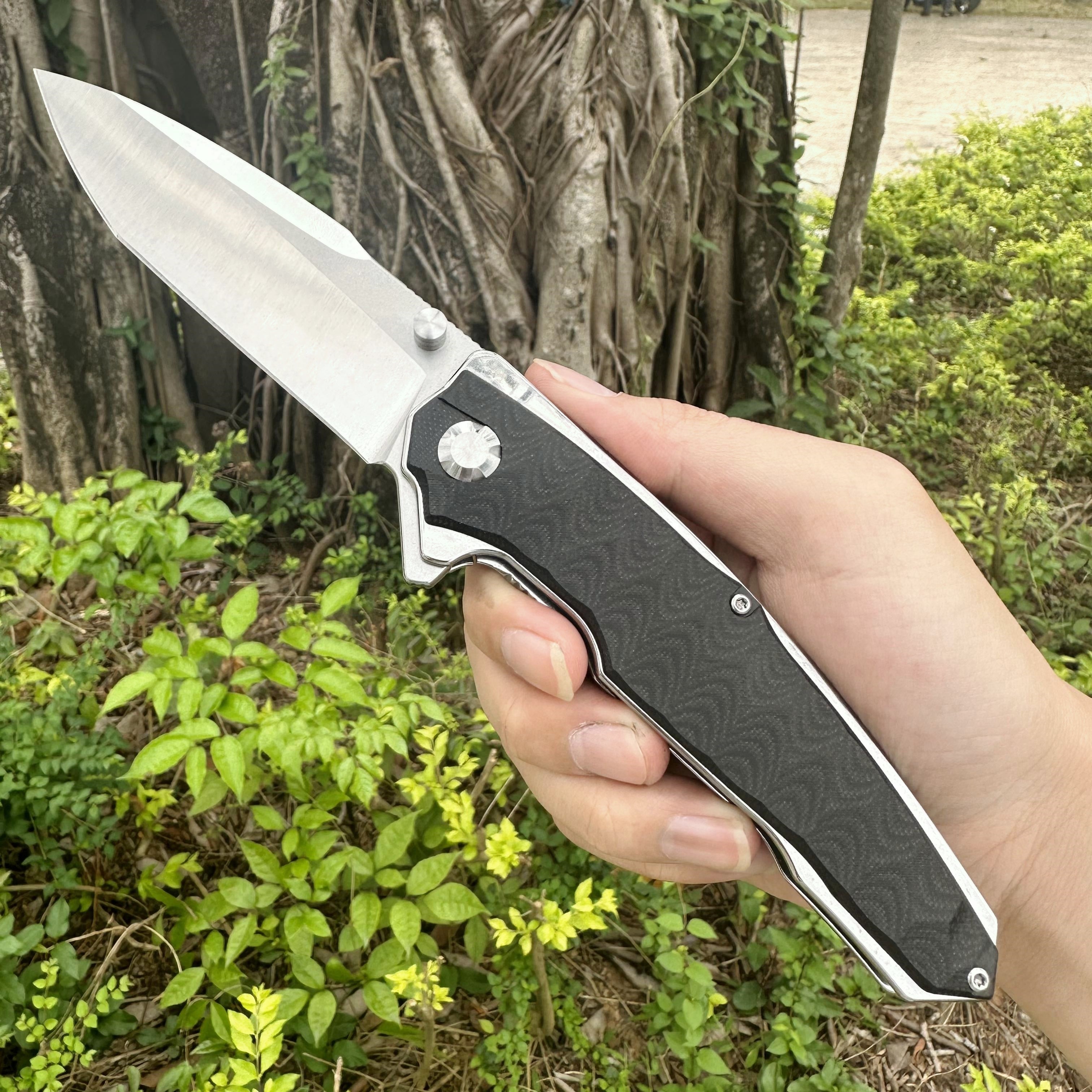 AD03 D2 Blade G10 Handle Folding Knife Liner Lock