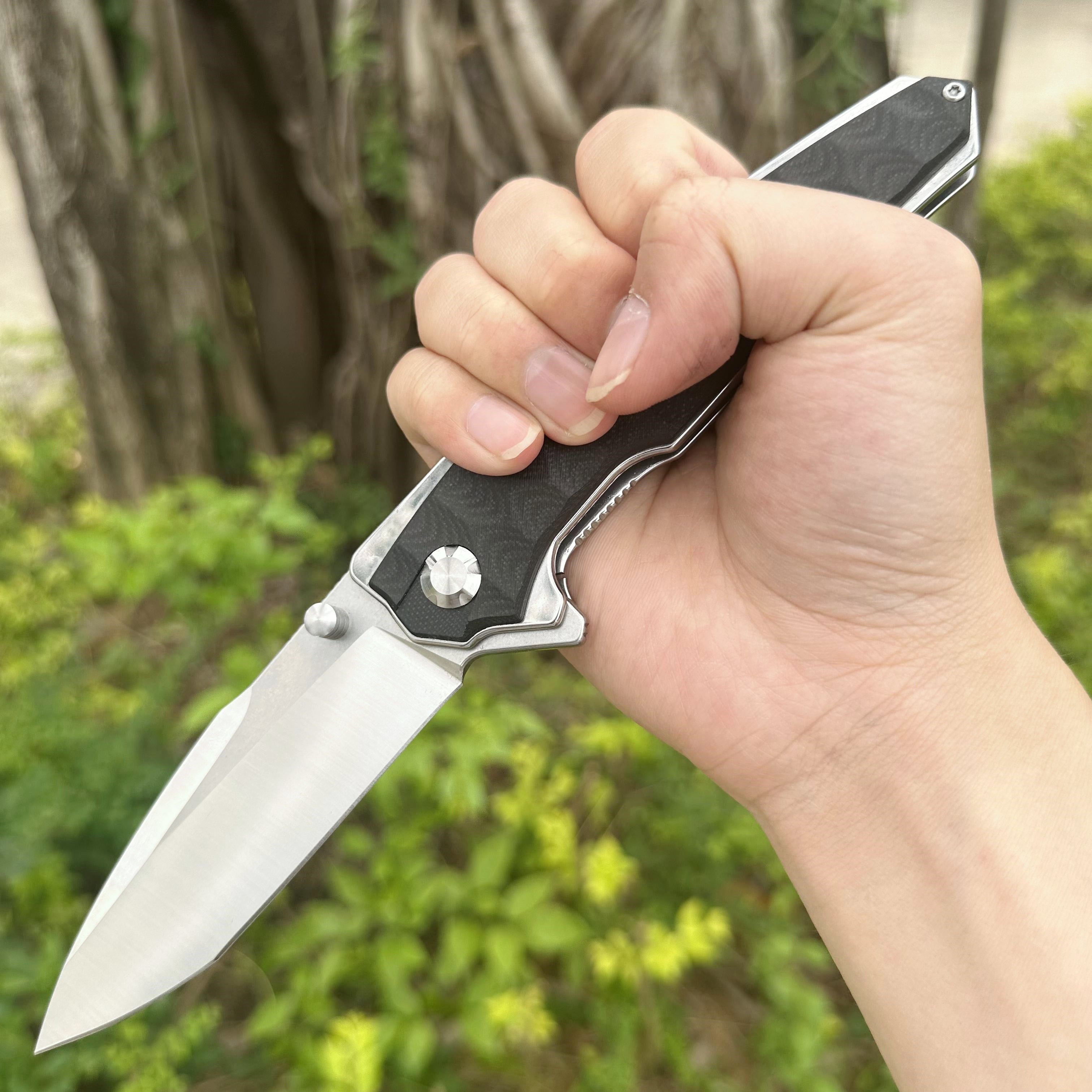 AD03 D2 Blade G10 Handle Folding Knife Liner Lock