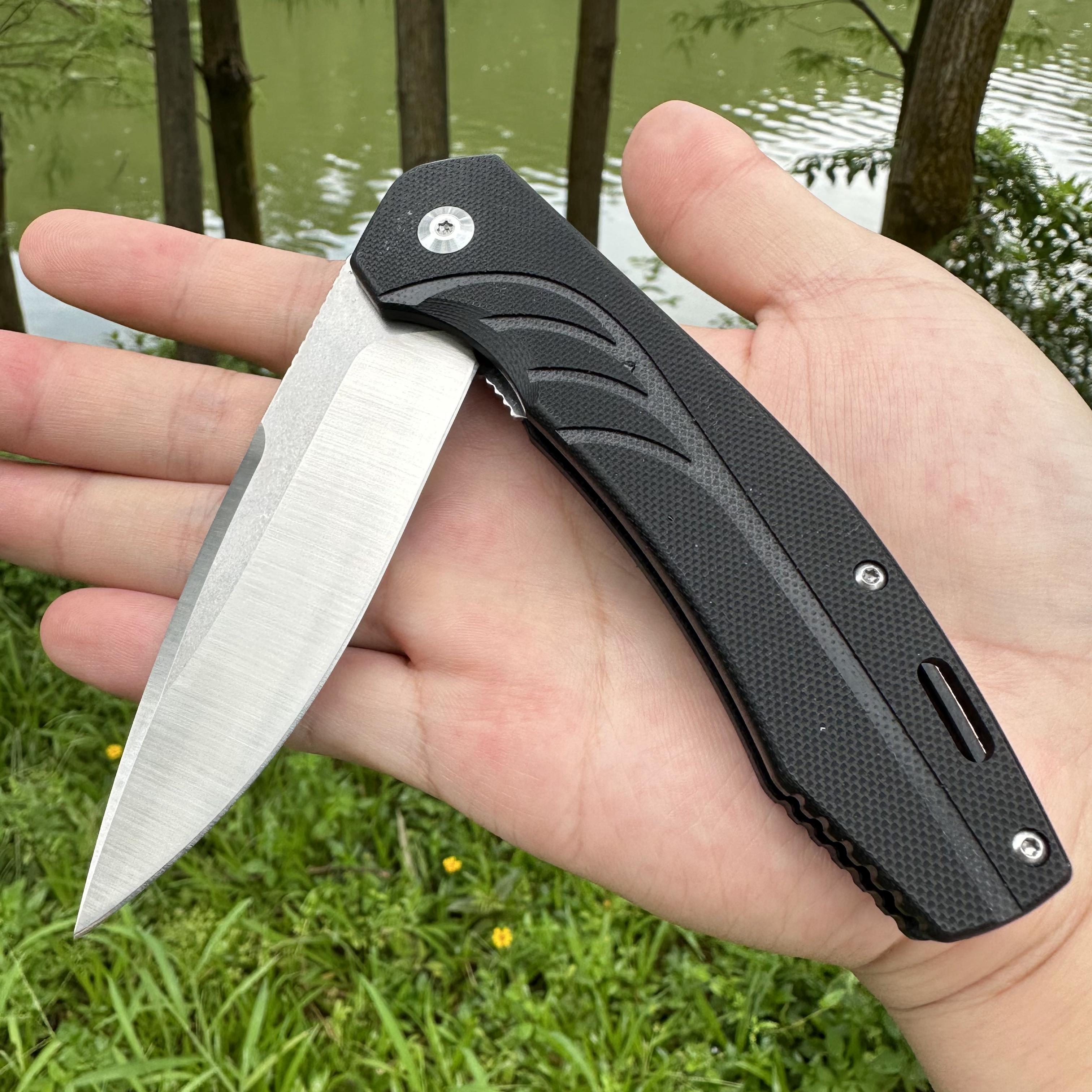 JJ048 D2 Blade G10 Handle Folding Knife Liner Lock