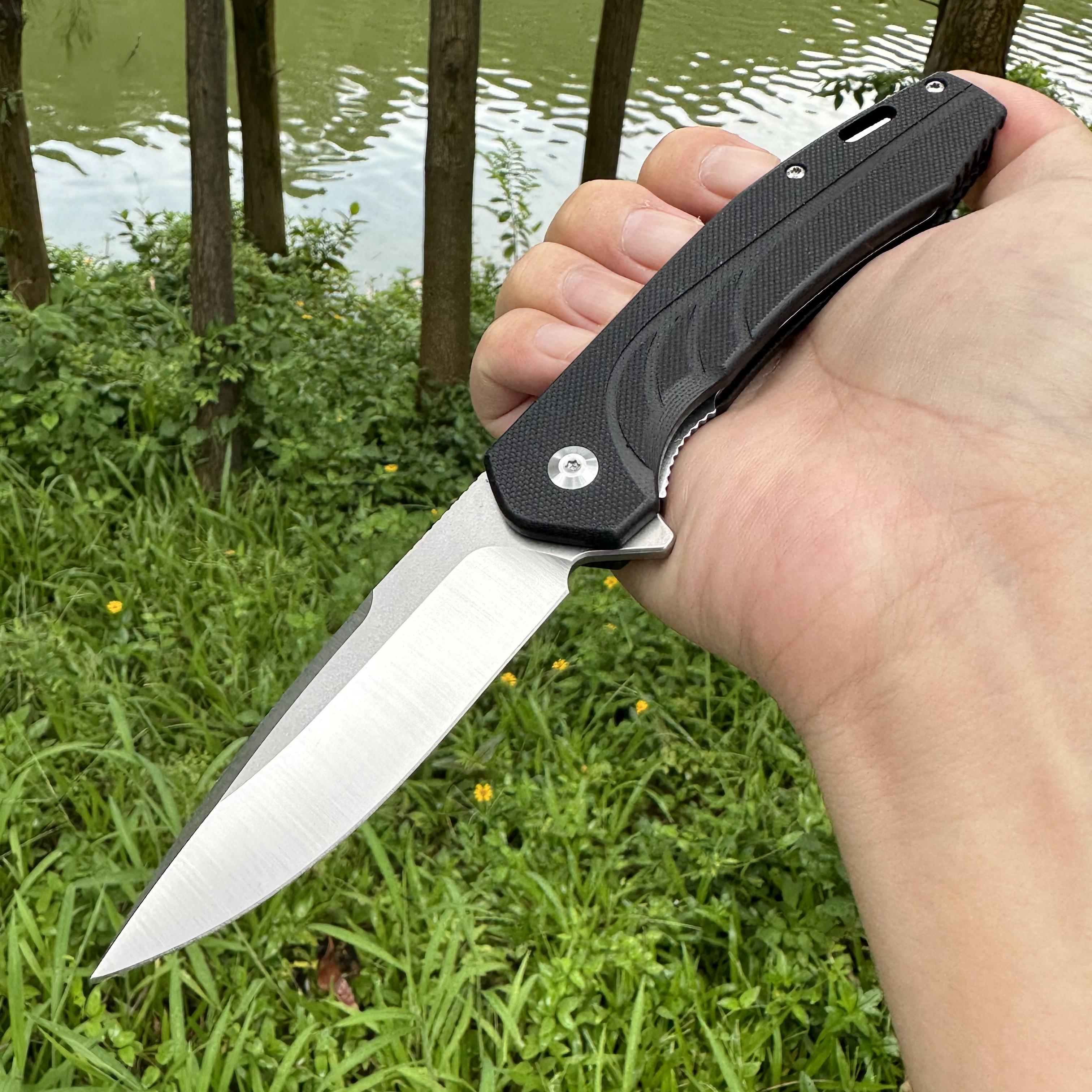 JJ048 D2 Blade G10 Handle Folding Knife Liner Lock