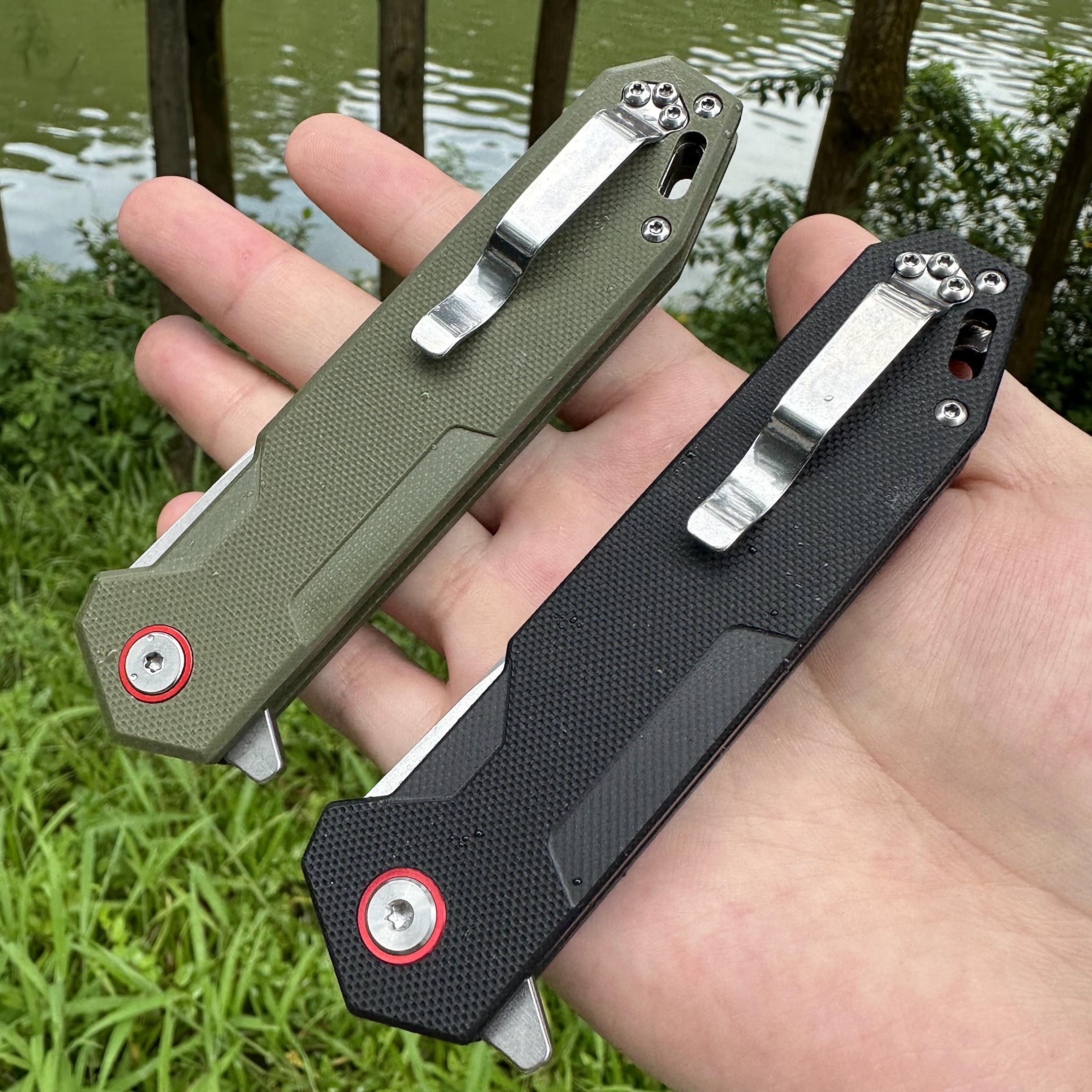 JJ049 D2 Blade G10 Handle Folding Knife Liner Lock