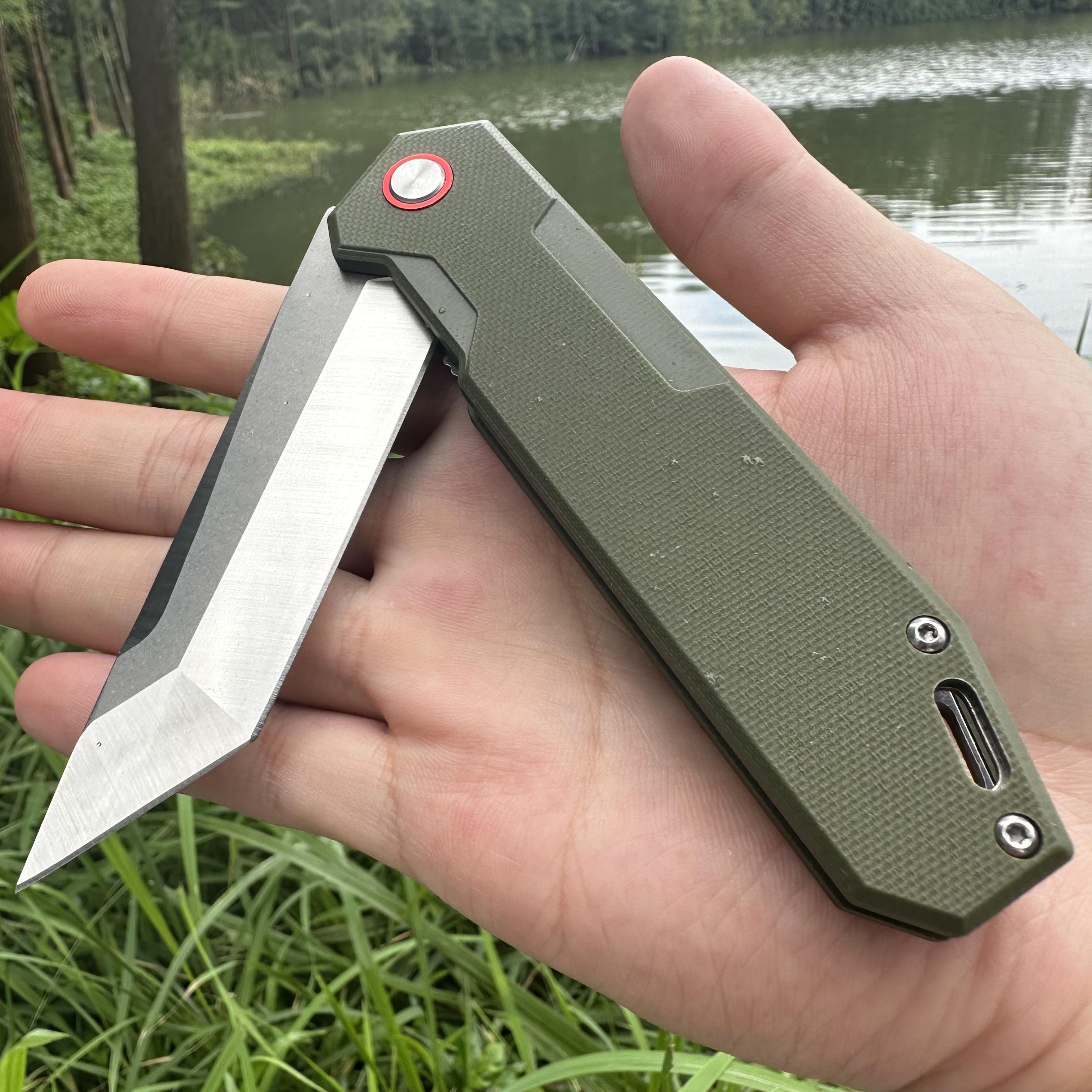 JJ049 D2 Blade G10 Handle Folding Knife Liner Lock