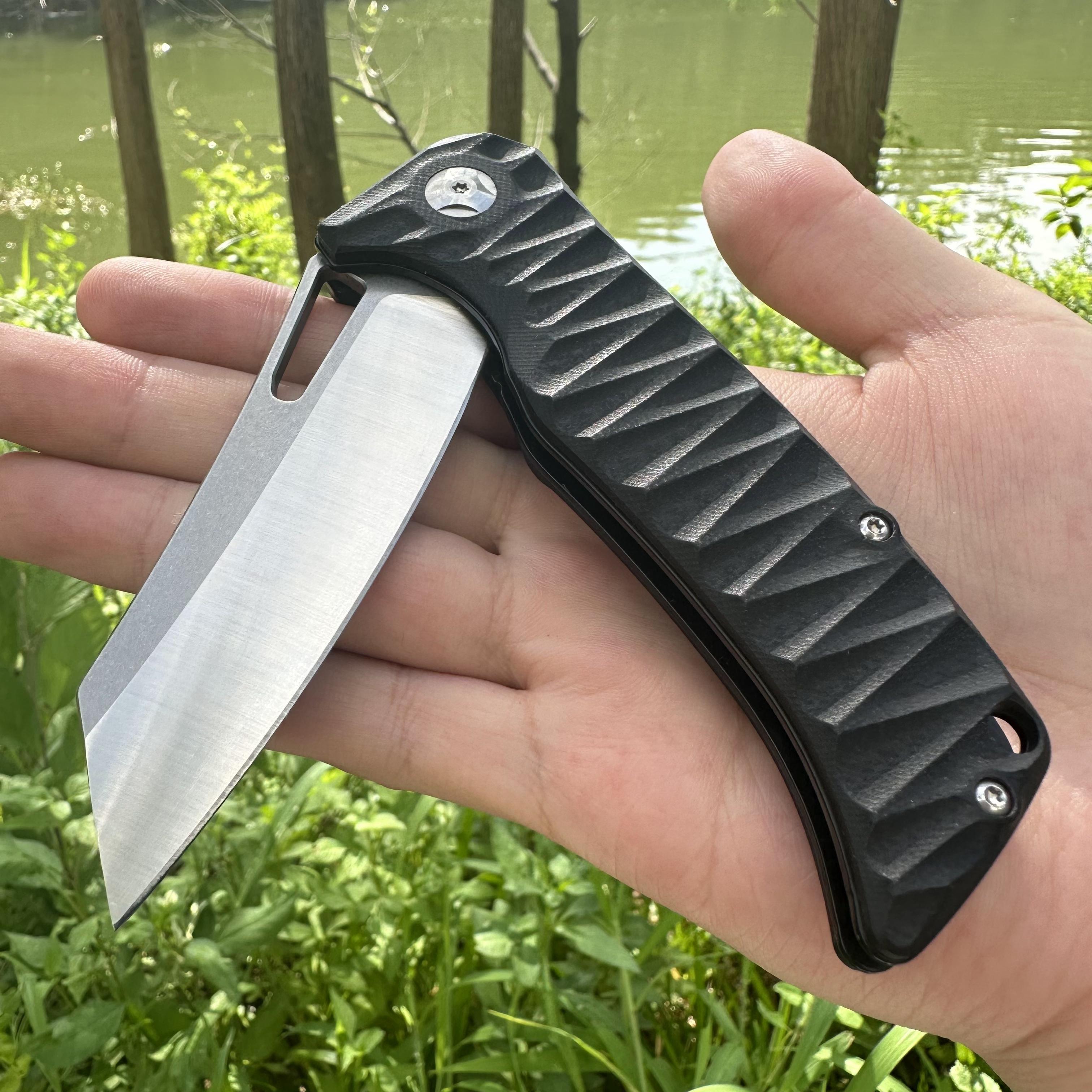 JJ160 D2 Blade G10 Handle Folding Knife Liner Lock