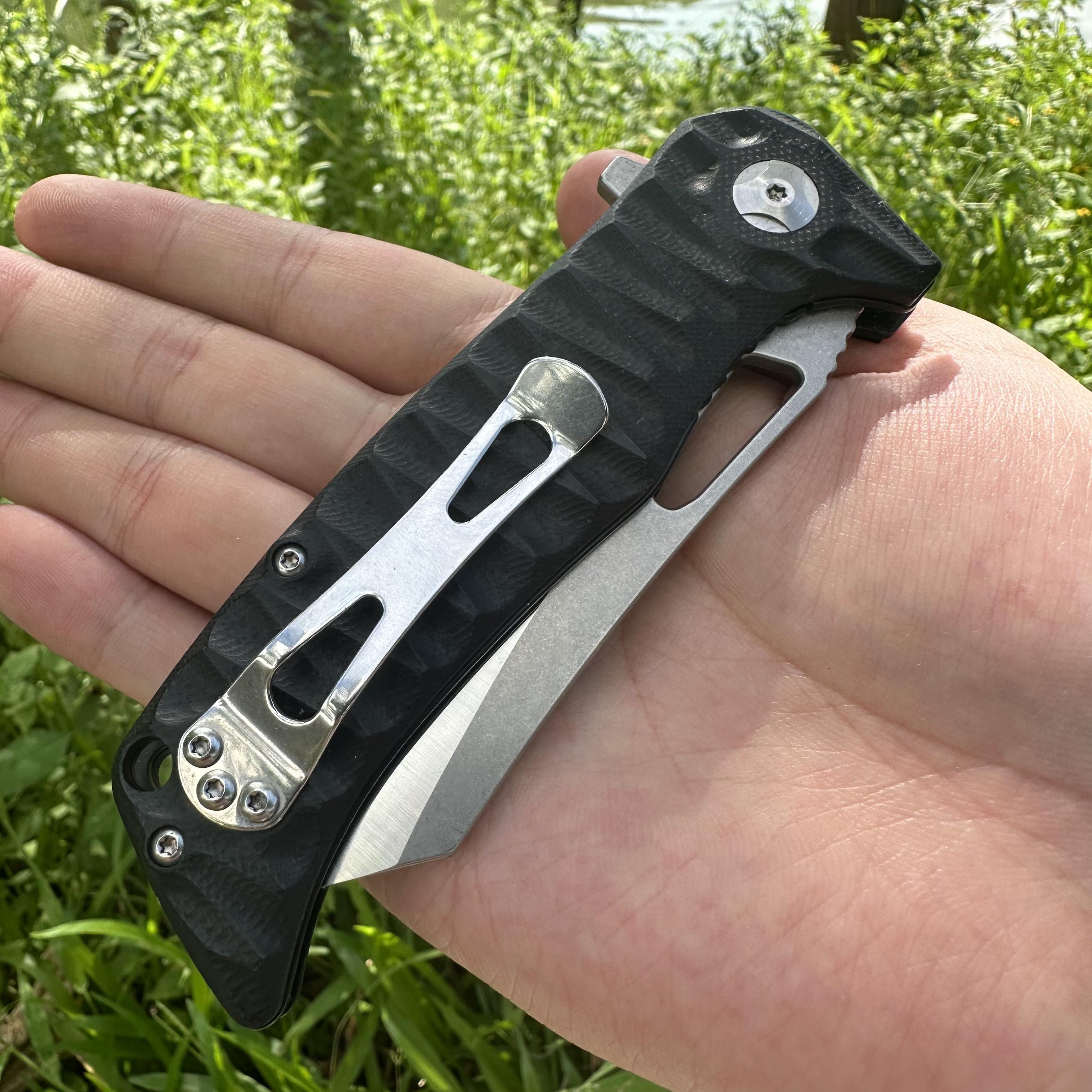 JJ160 D2 Blade G10 Handle Folding Knife Liner Lock