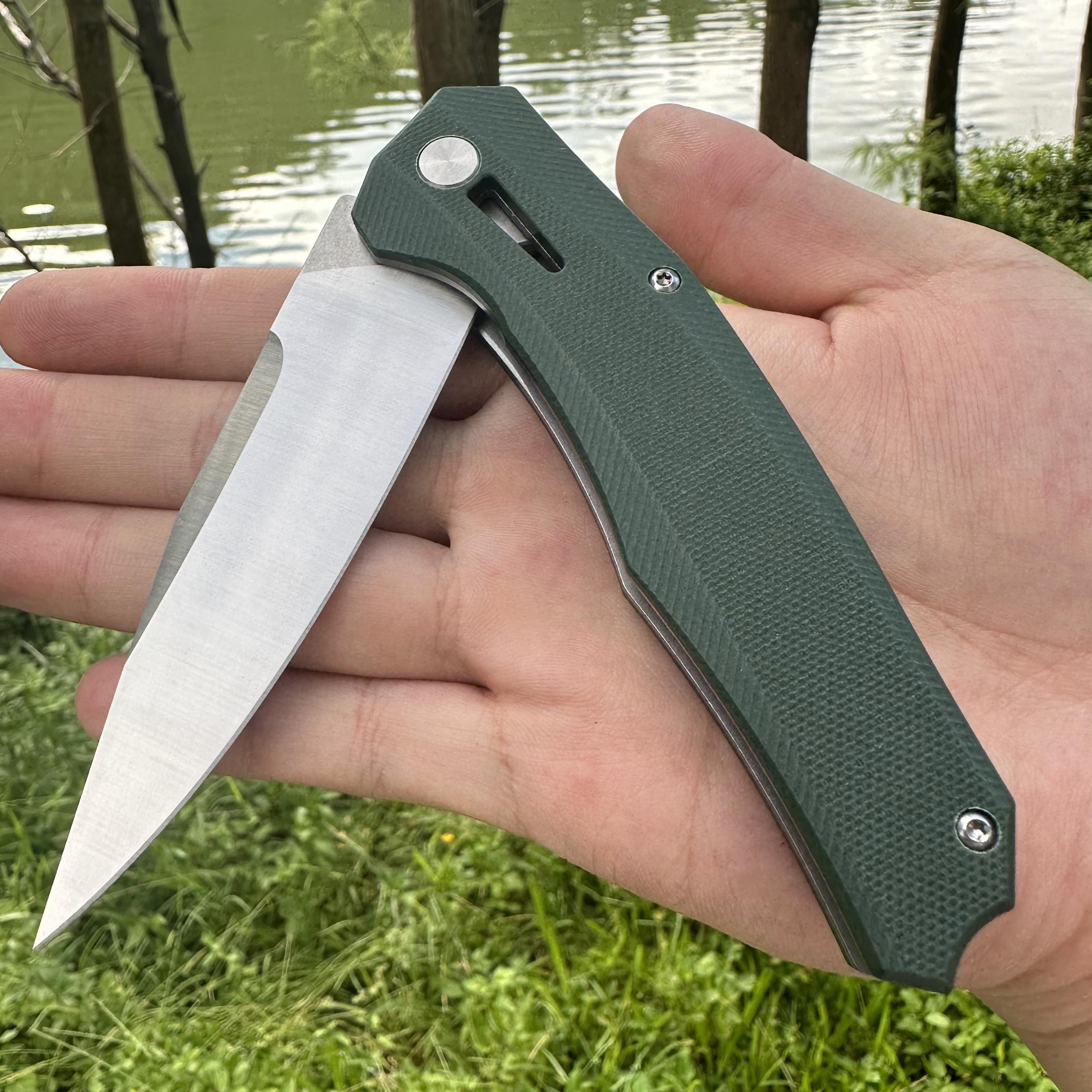 JJ077 D2 Blade G10 Handle Folding Knife Liner Lock