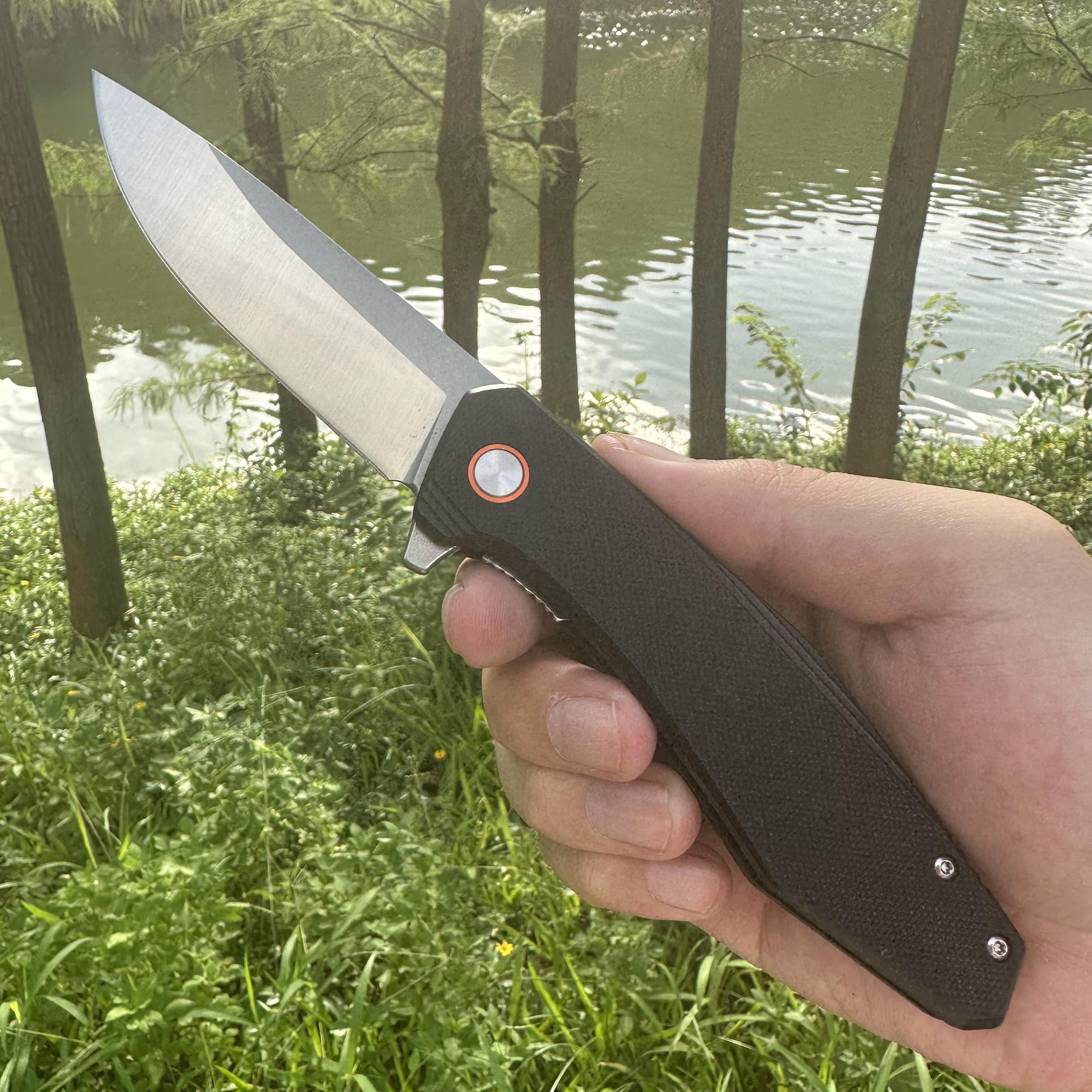 JJ050 D2 Blade G10 Handle Folding Knife Liner Lock