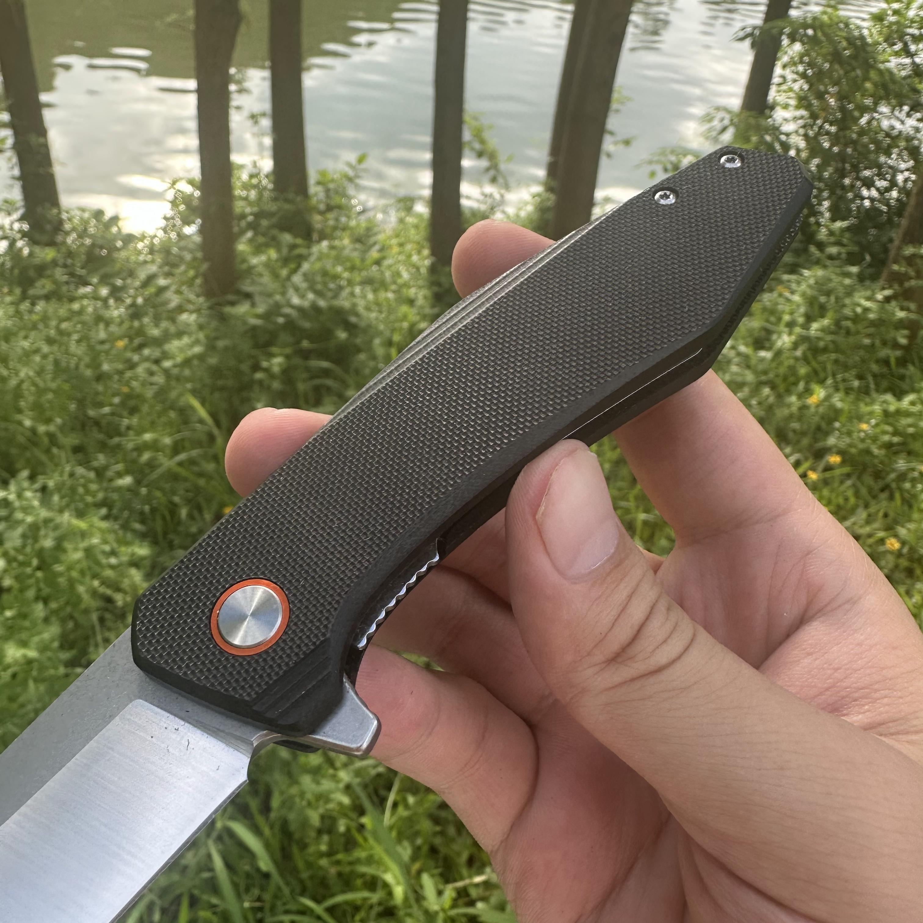 JJ050 D2 Blade G10 Handle Folding Knife Liner Lock