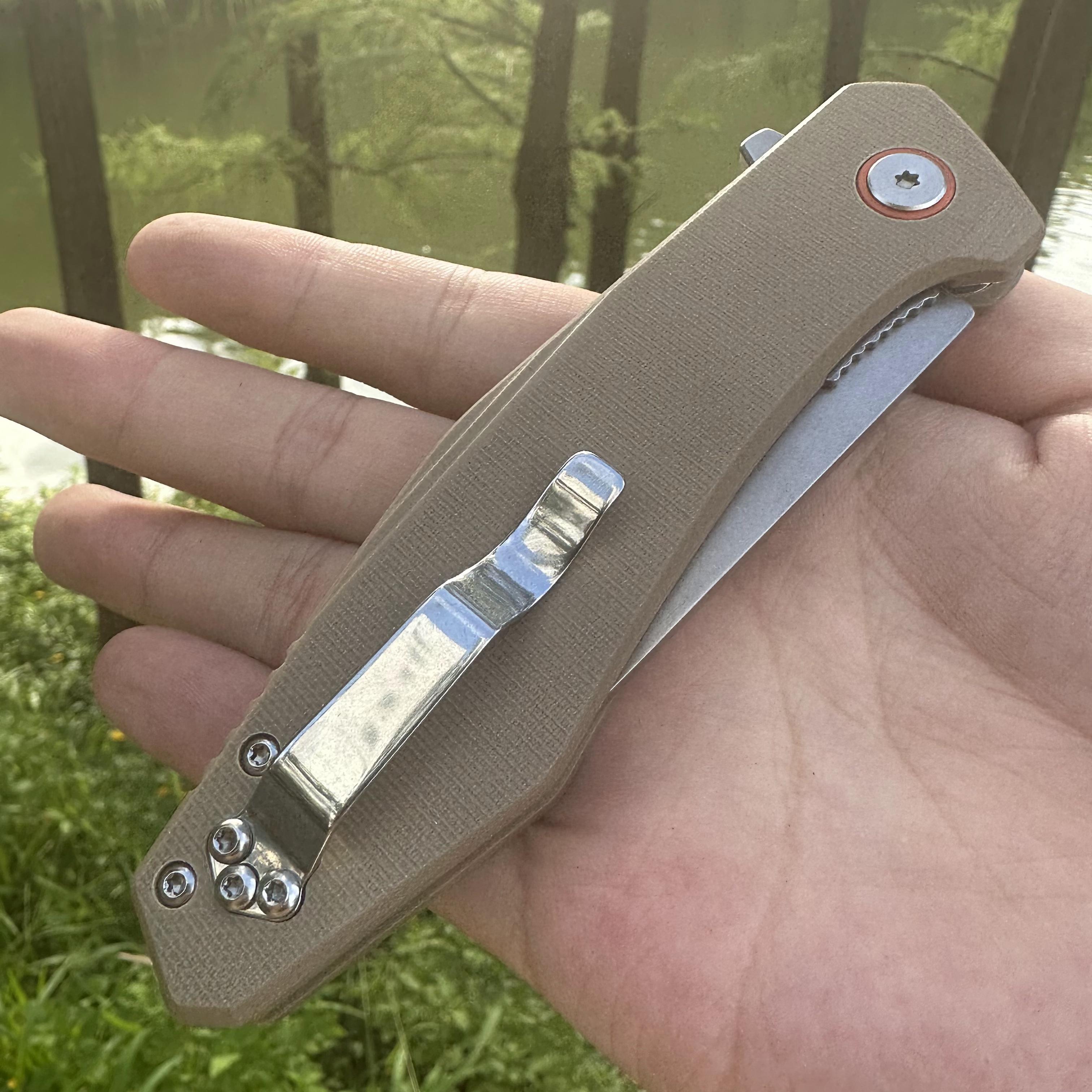 JJ050 D2 Blade G10 Handle Folding Knife Liner Lock