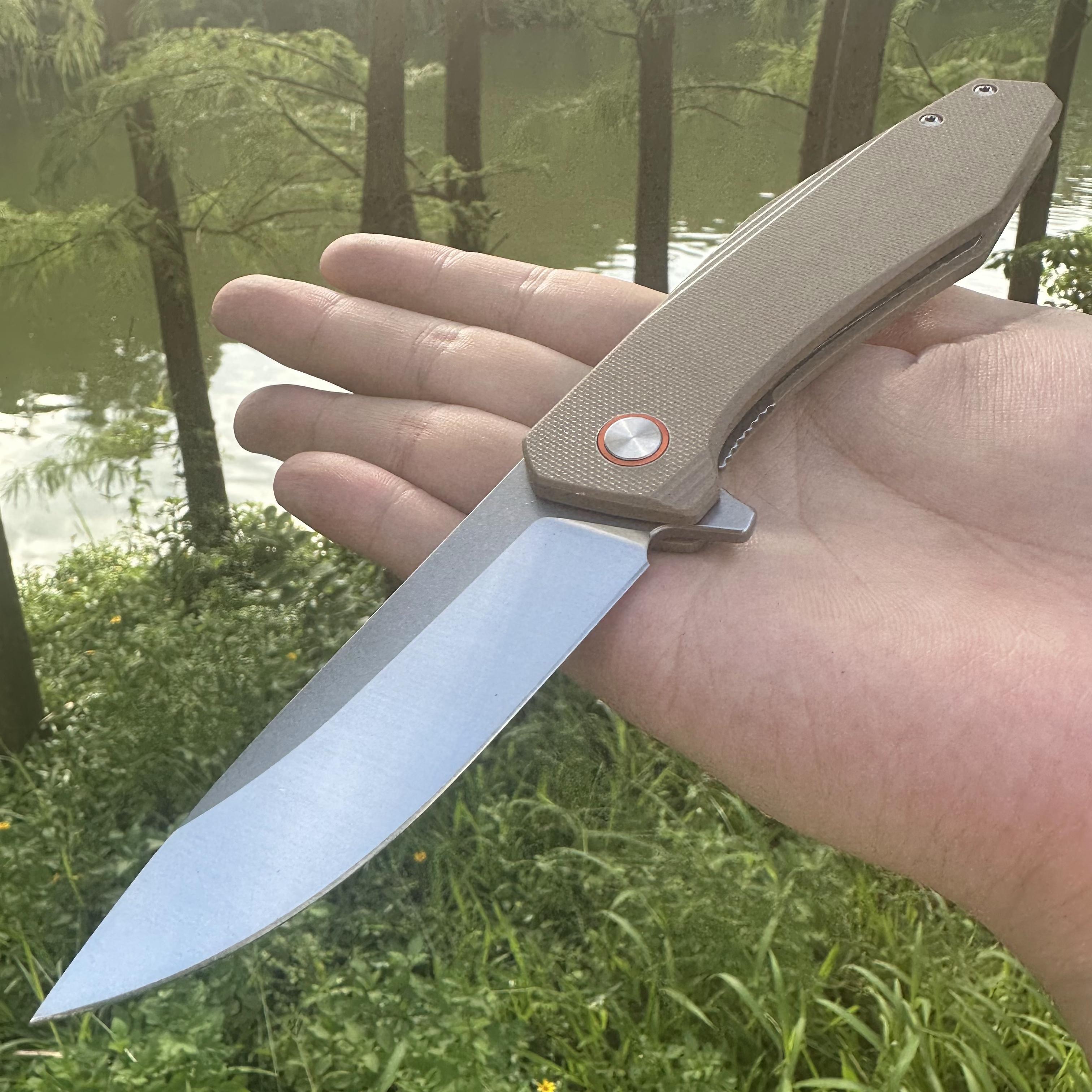 JJ050 D2 Blade G10 Handle Folding Knife Liner Lock