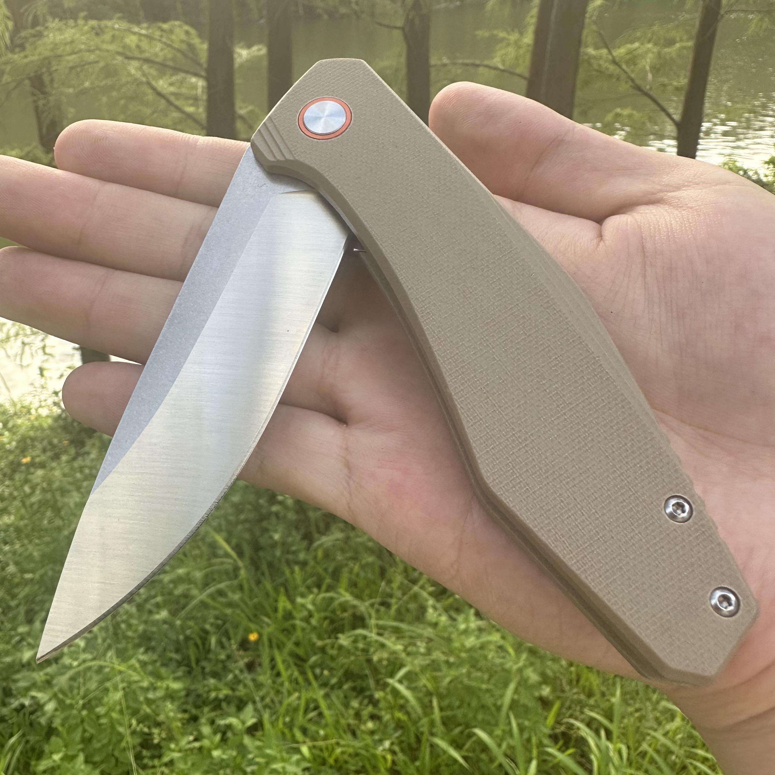 JJ050 D2 Blade G10 Handle Folding Knife Liner Lock