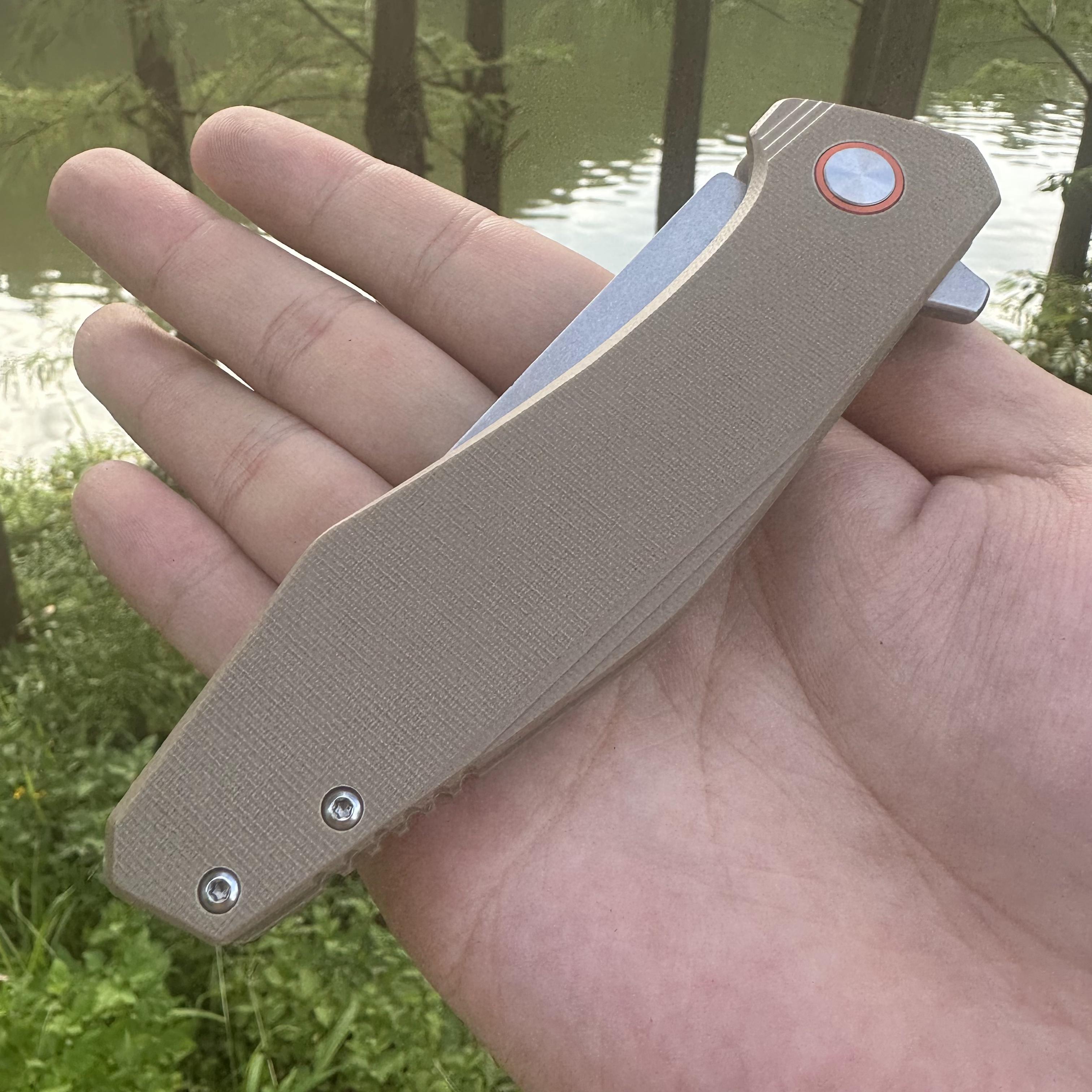 JJ050 D2 Blade G10 Handle Folding Knife Liner Lock