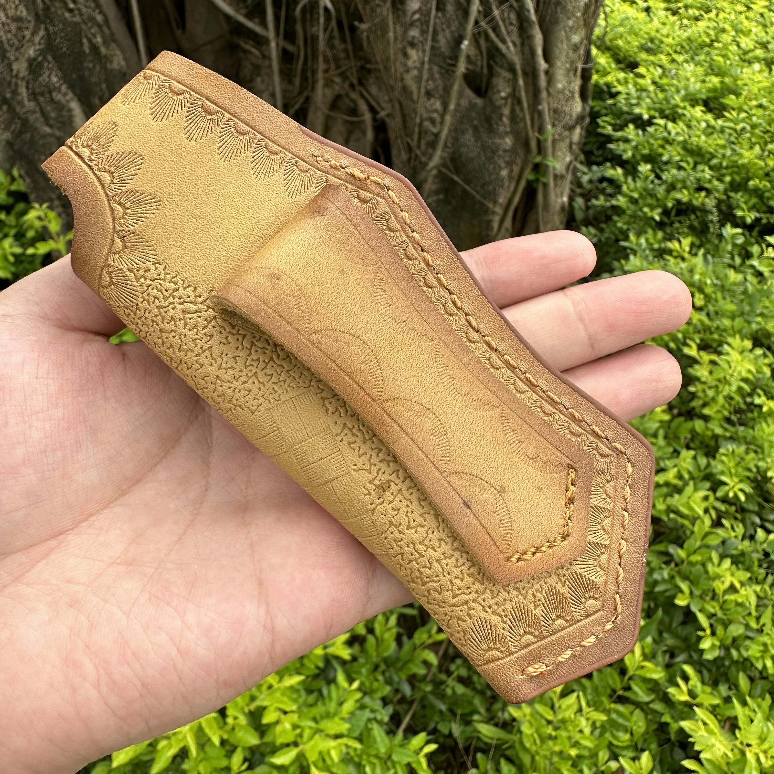 Top Leather Sheath For Folding Knife