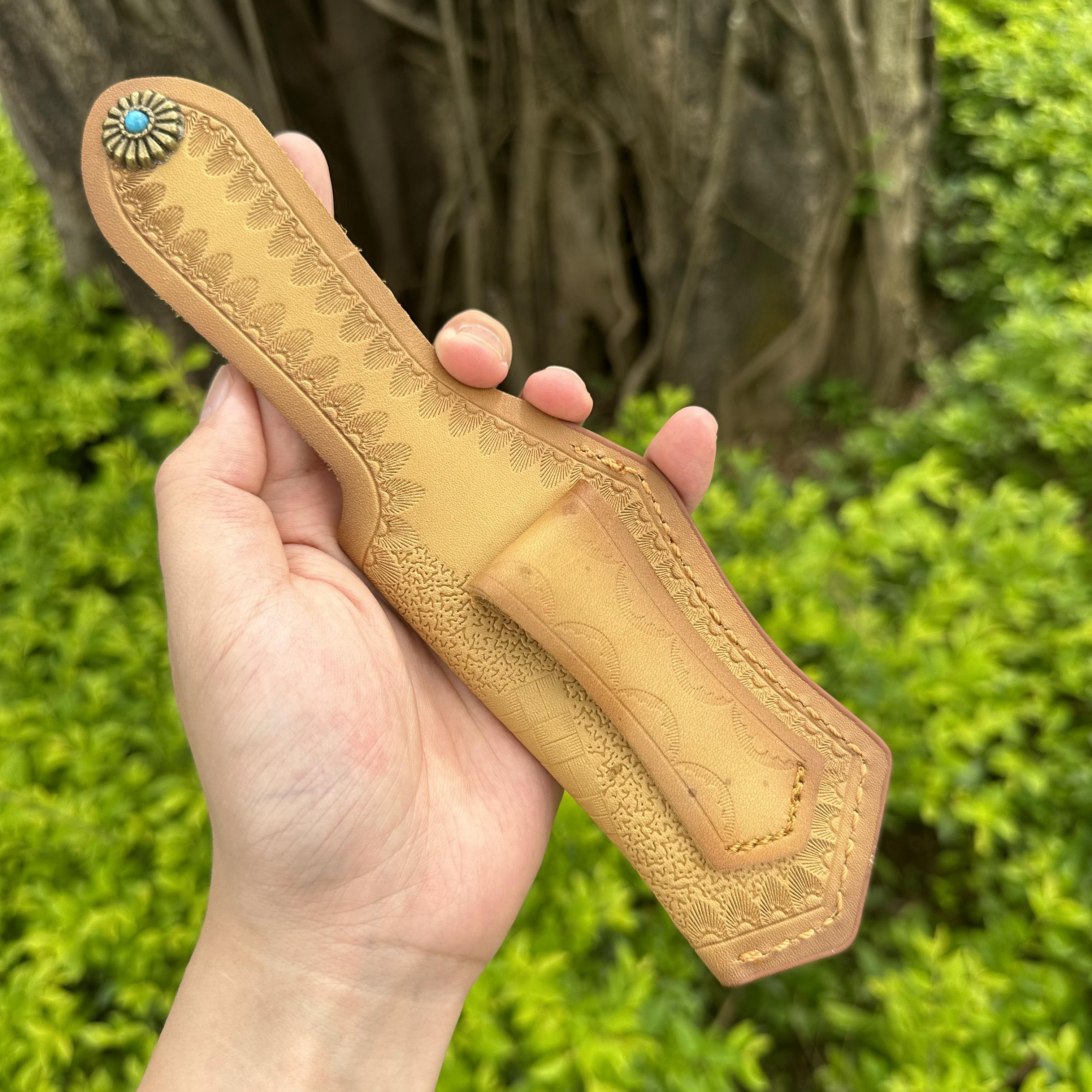 Top Leather Sheath For Folding Knife