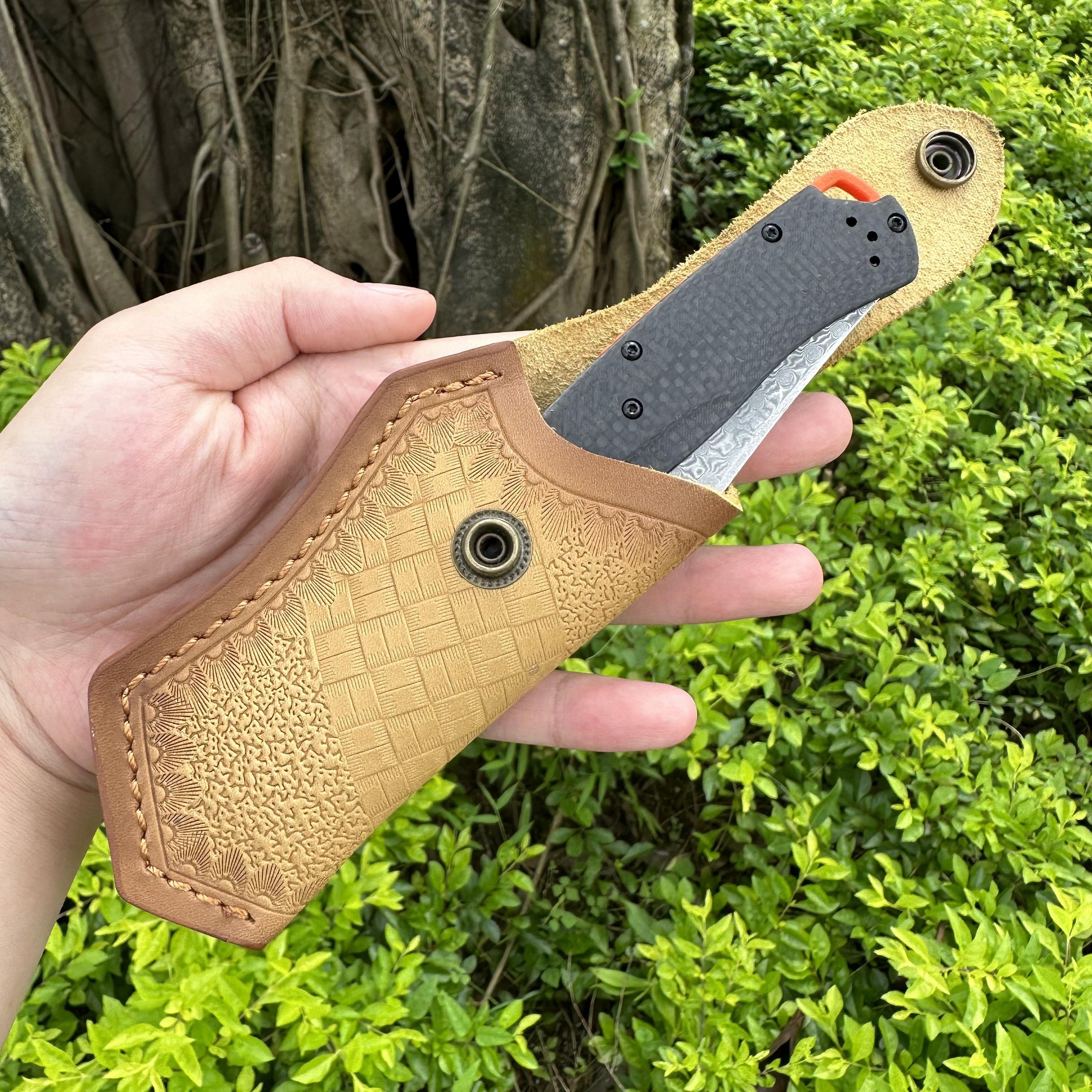 Top Leather Sheath For Folding Knife