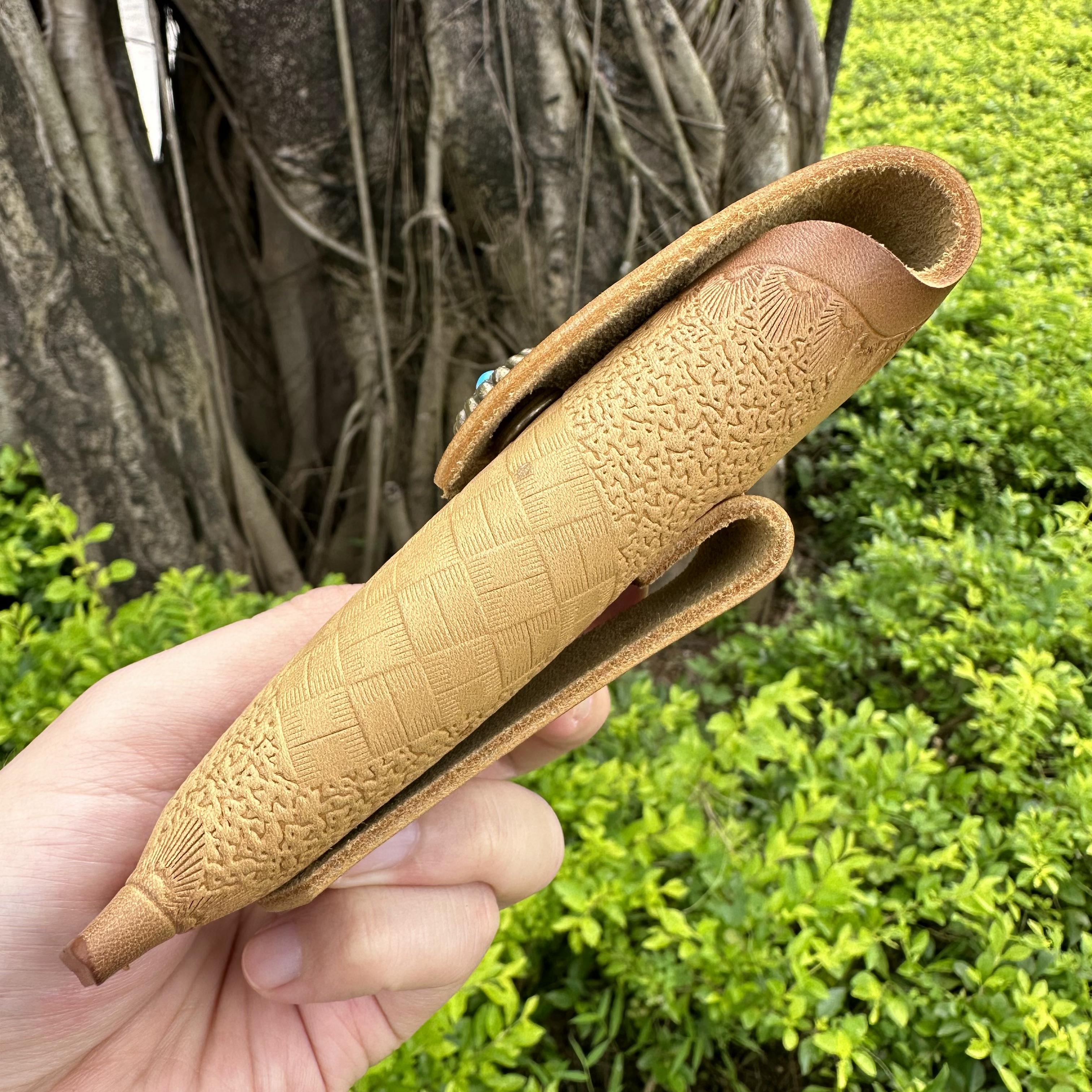 Top Leather Sheath For Folding Knife