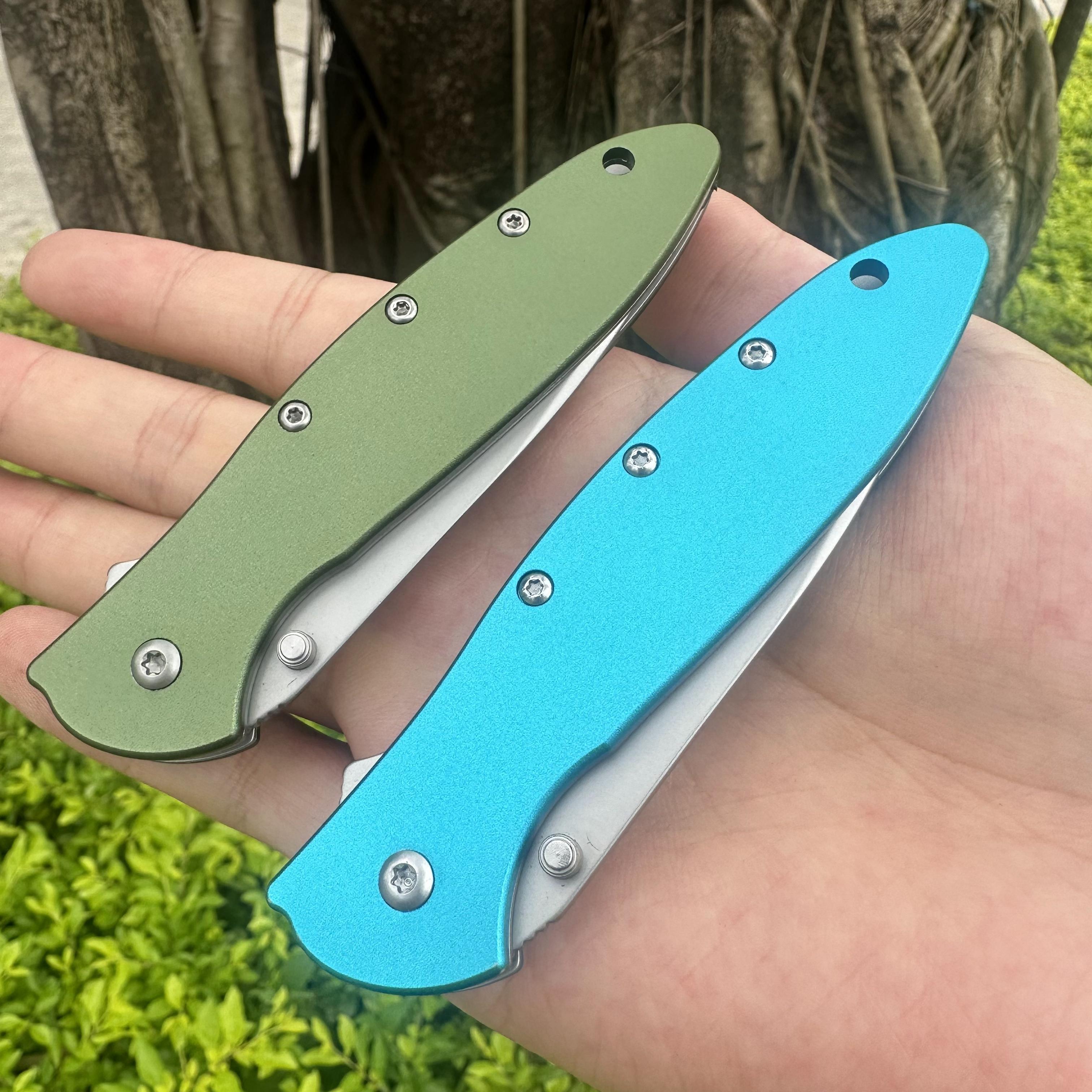 KS1660 Aus-8 Steel Aluminum Handle Pocket Knife Liner Lock