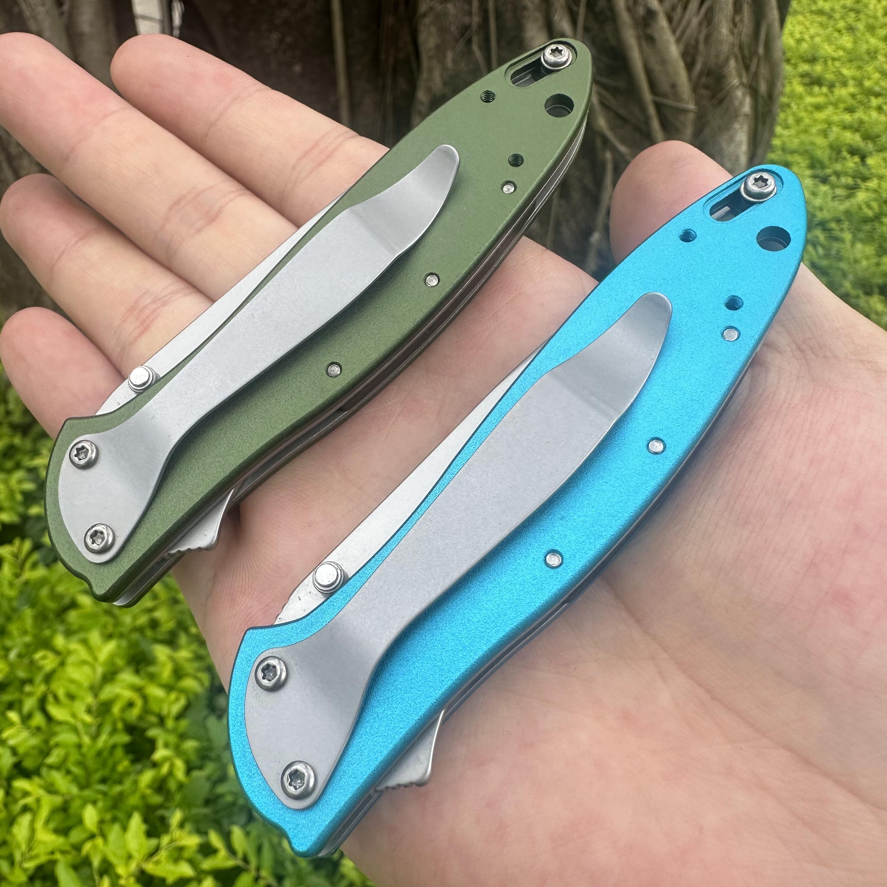 KS1660 Aus-8 Steel Aluminum Handle Pocket Knife Liner Lock