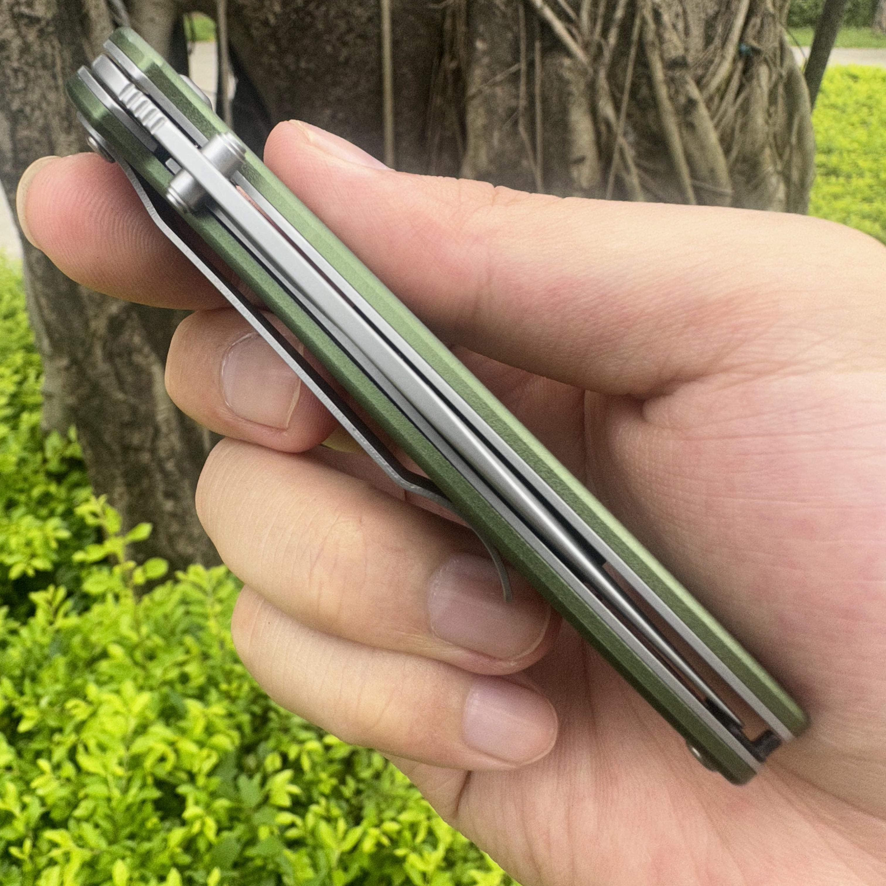 KS1660 Aus-8 Steel Aluminum Handle Pocket Knife Liner Lock