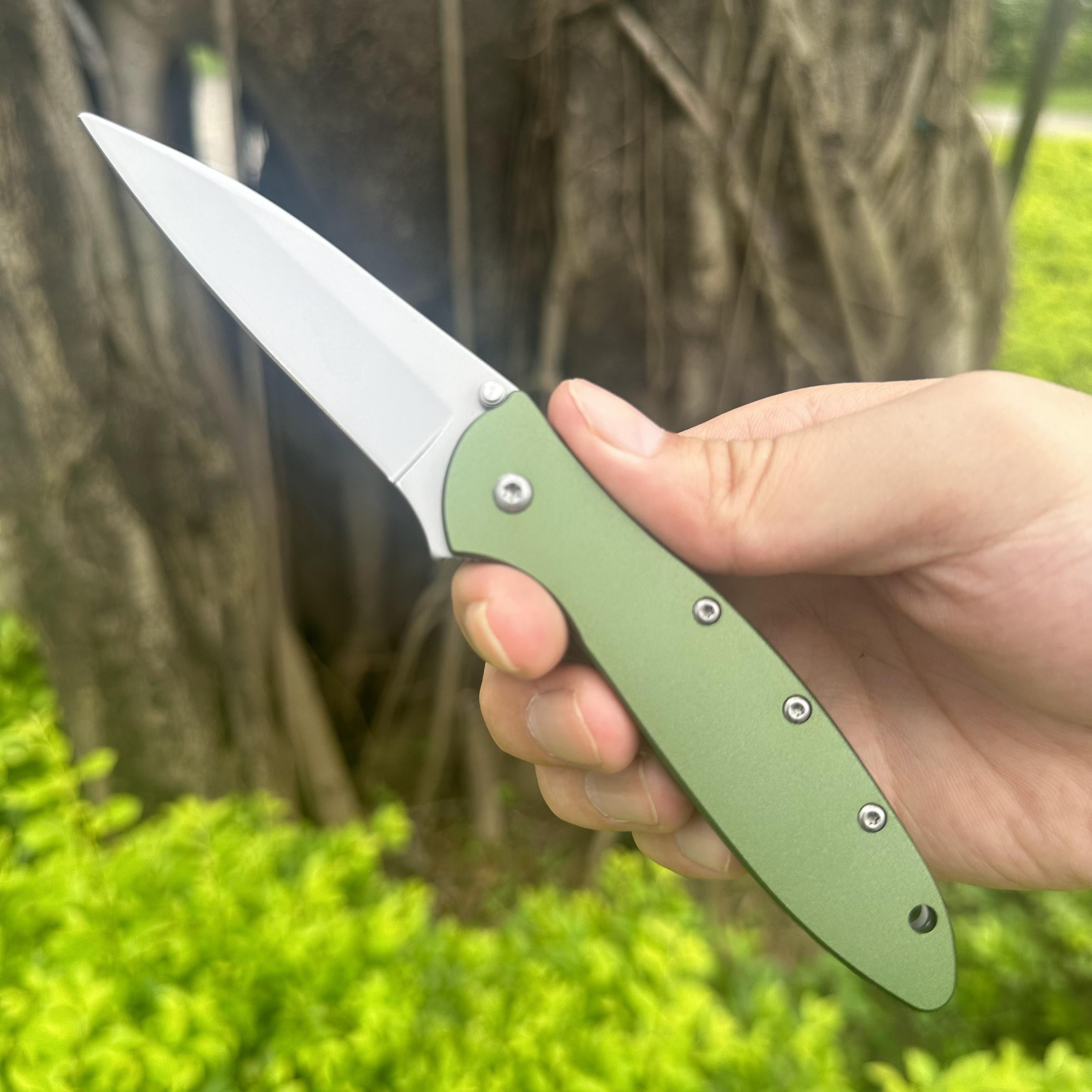 KS1660 Aus-8 Steel Aluminum Handle Pocket Knife Liner Lock