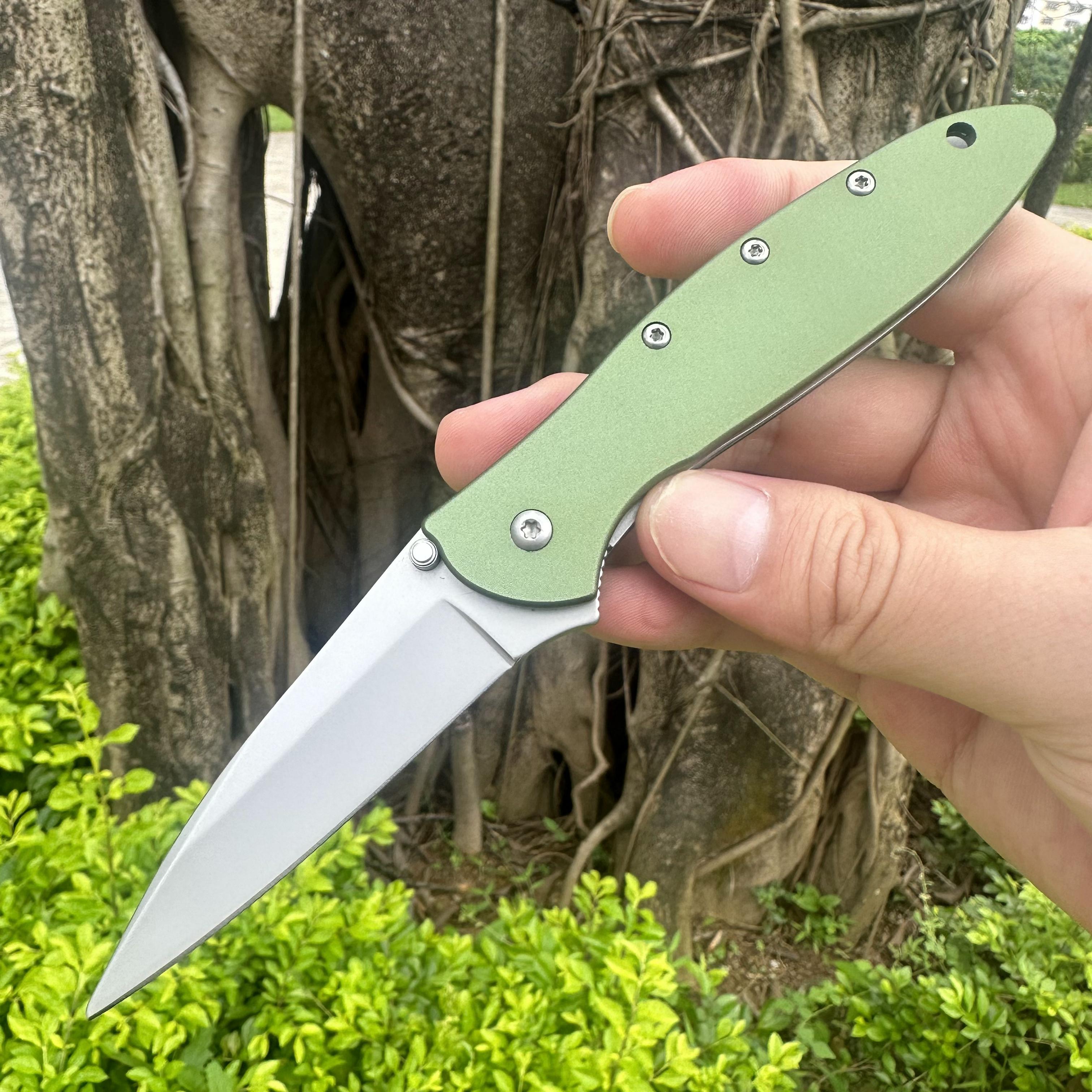 KS1660 Aus-8 Steel Aluminum Handle Pocket Knife Liner Lock