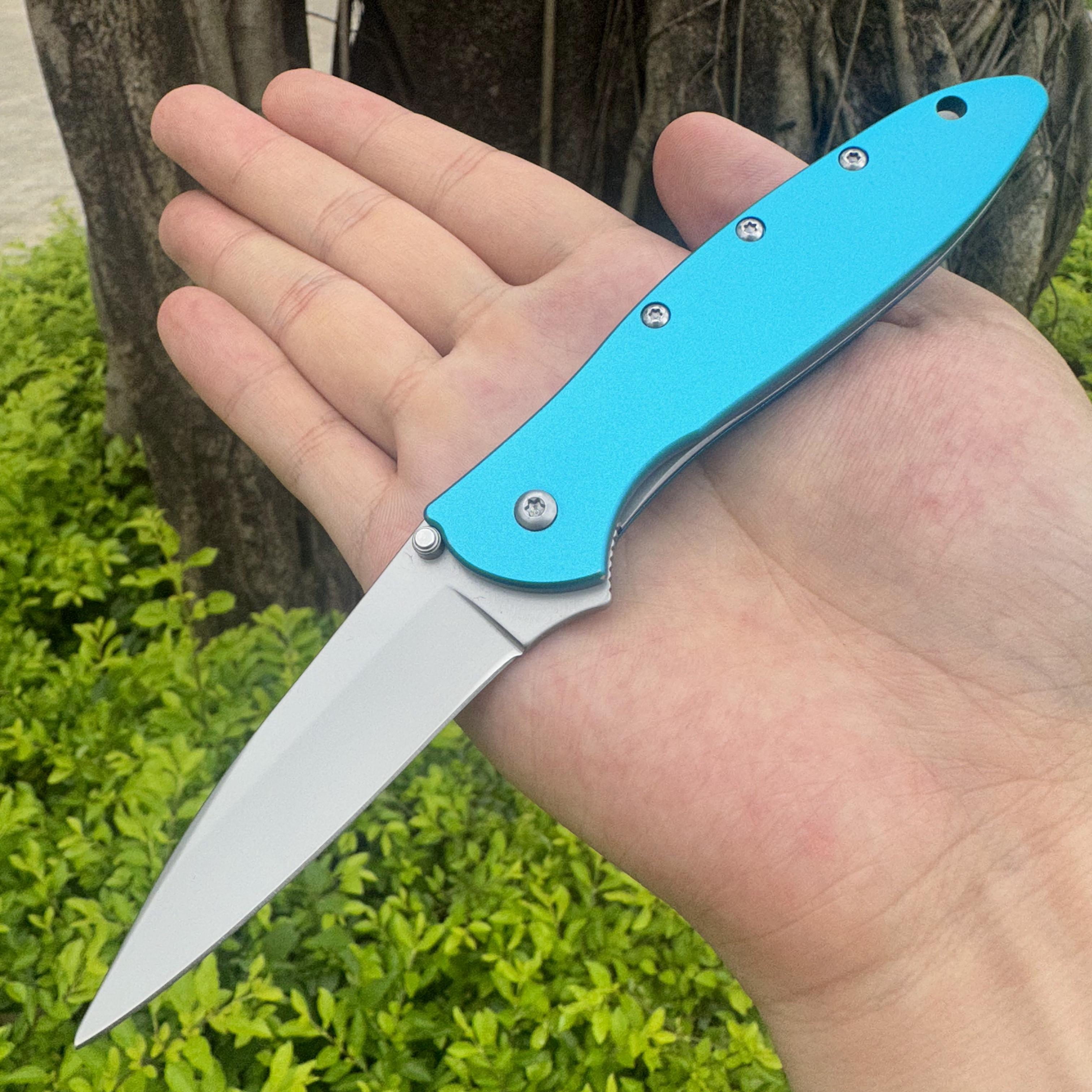 KS1660 Aus-8 Steel Aluminum Handle Pocket Knife Liner Lock