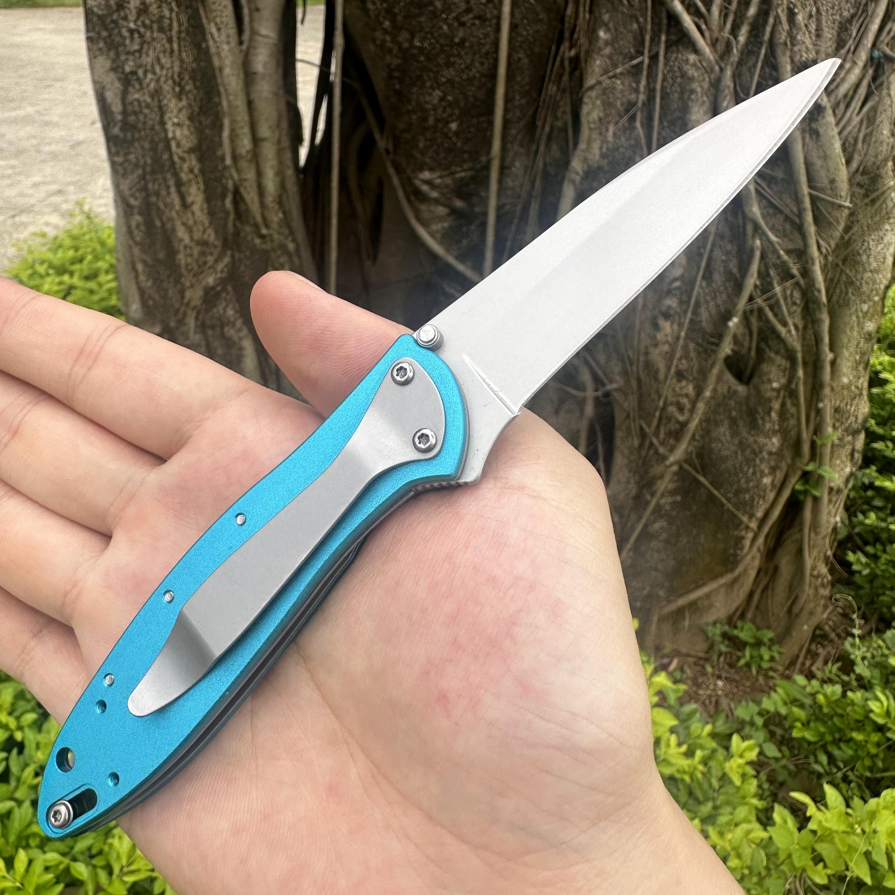 KS1660 Aus-8 Steel Aluminum Handle Pocket Knife Liner Lock