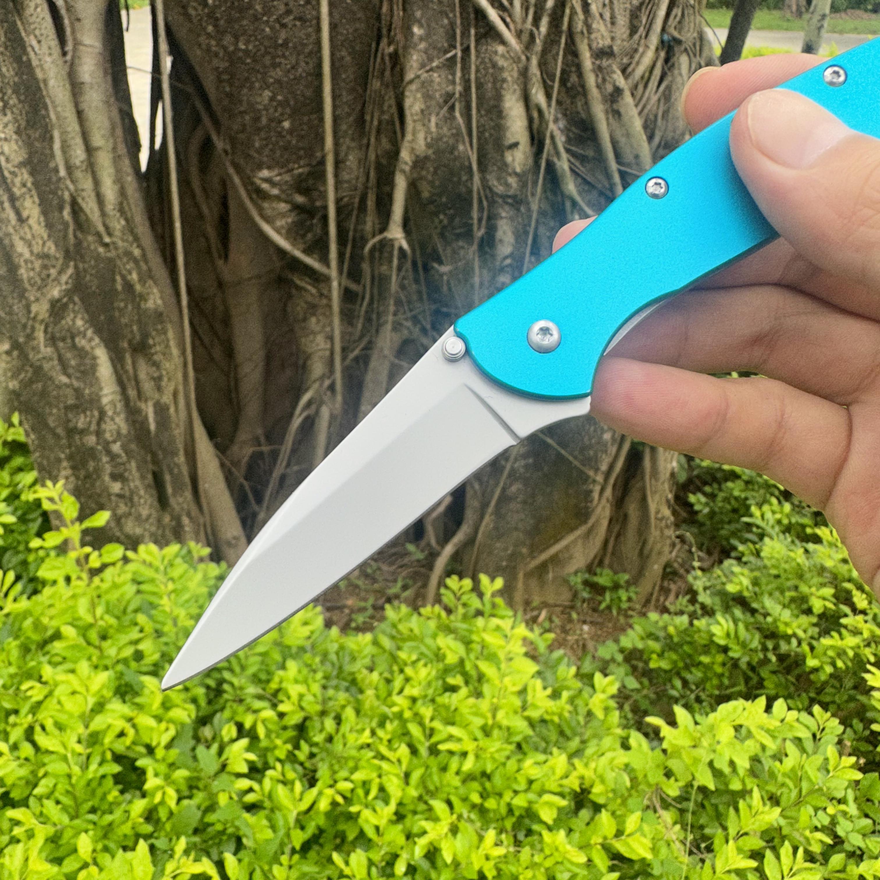 KS1660 Aus-8 Steel Aluminum Handle Pocket Knife Liner Lock