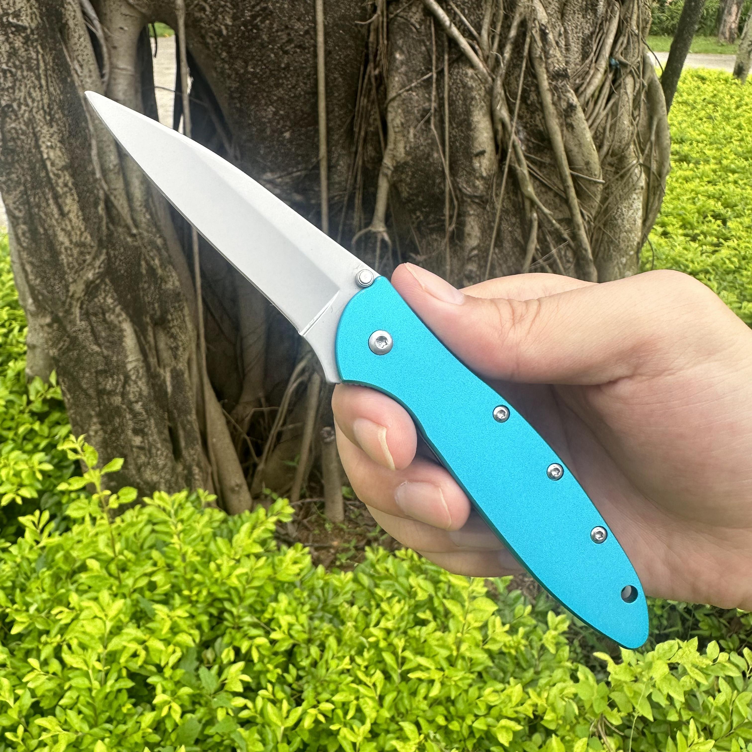 KS1660 Aus-8 Steel Aluminum Handle Pocket Knife Liner Lock