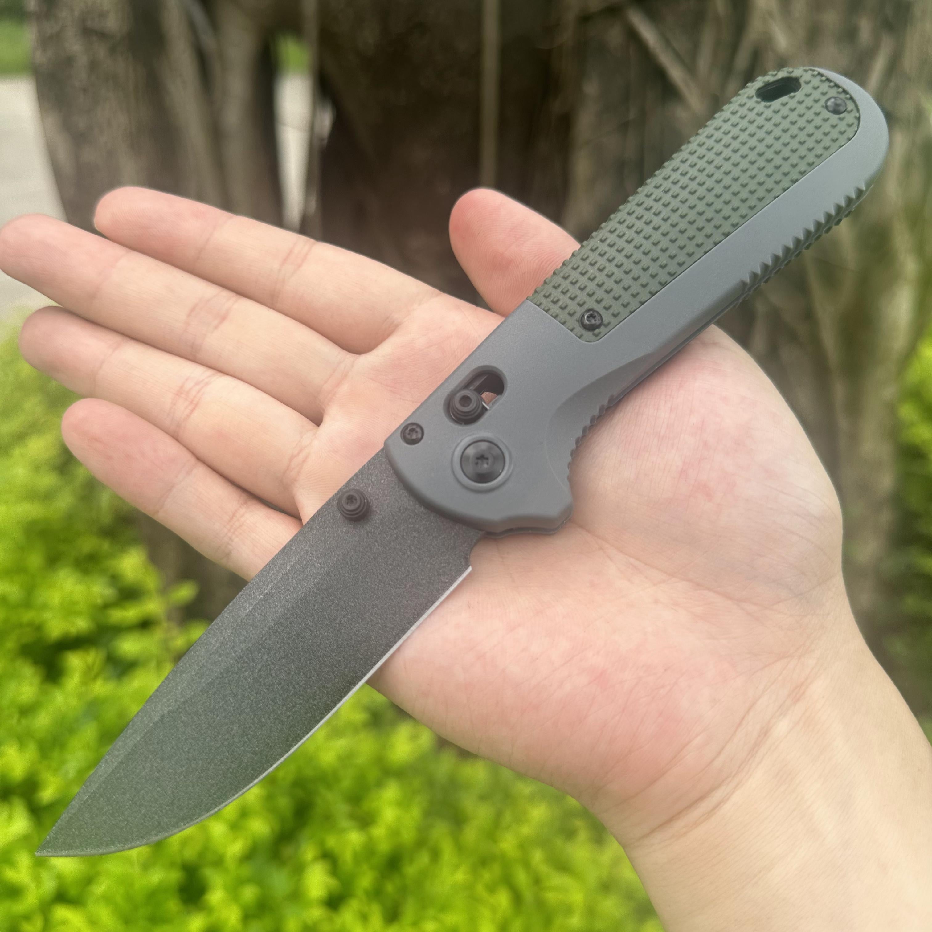 BM430 D2 Blade Nylon Fiber Handle Folding Knife Axis Lock