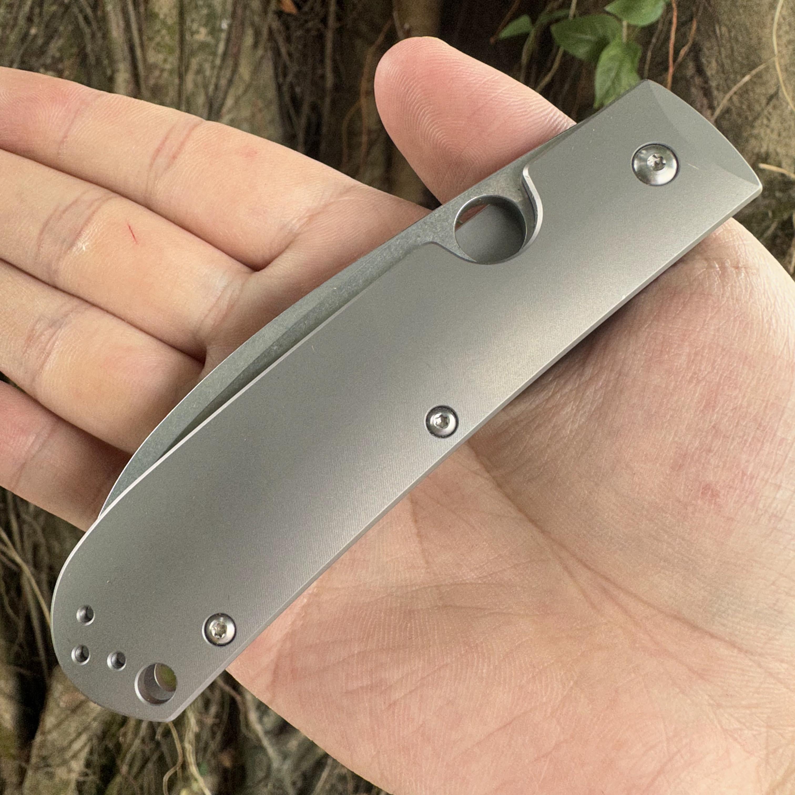 C249TI D2 Blade Titanium Handle Folding Knife Frame Lock