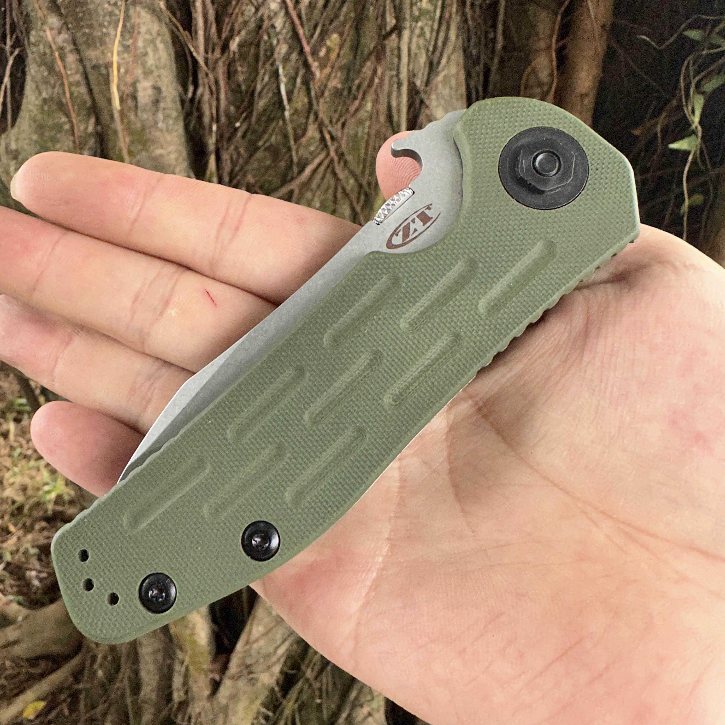 ZT0620CF D2 Blade G10 Handle Pocket Knife Frame Lock