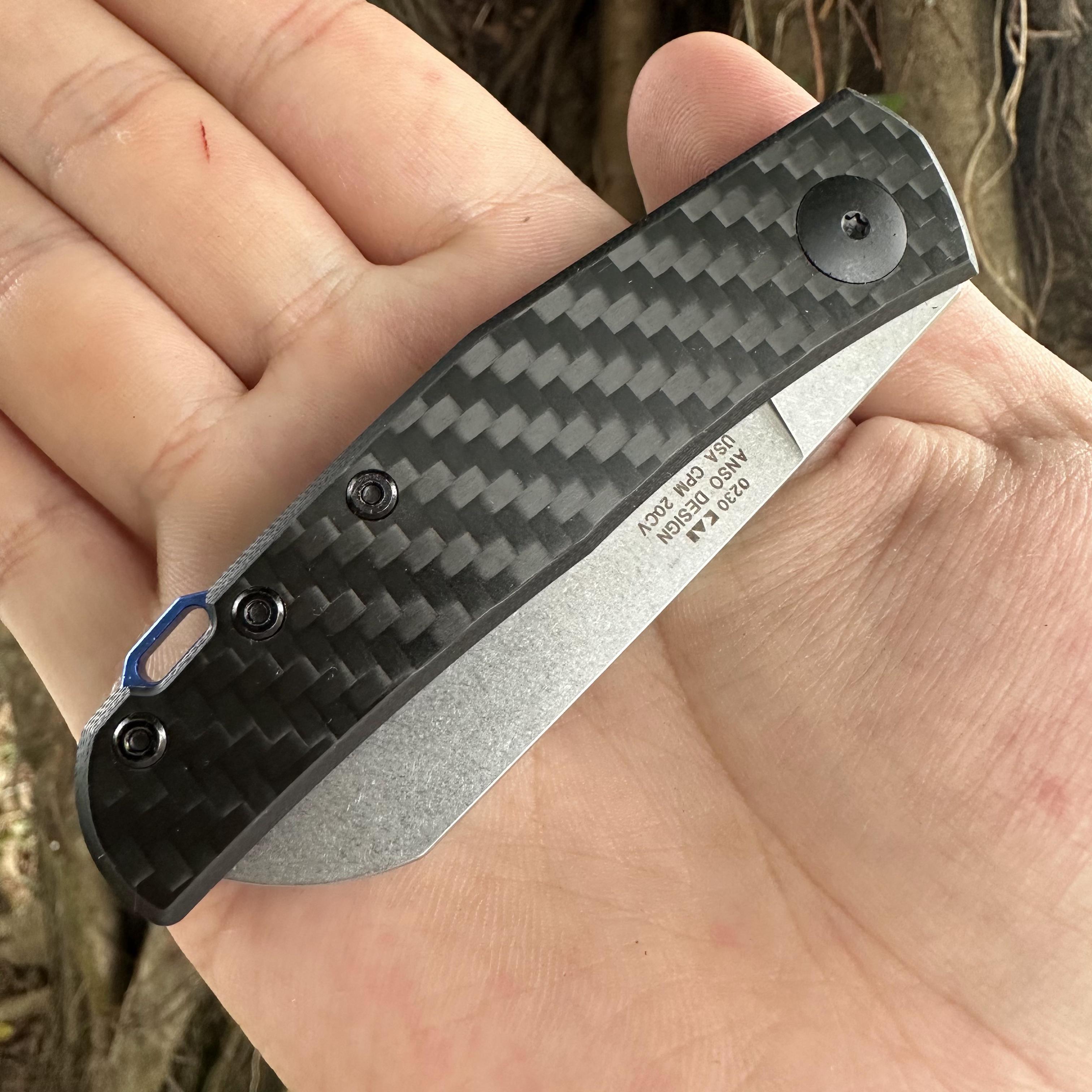 ZT0230 CPM 20-CV Blade Carbon Fiber Handle Pocket Knife