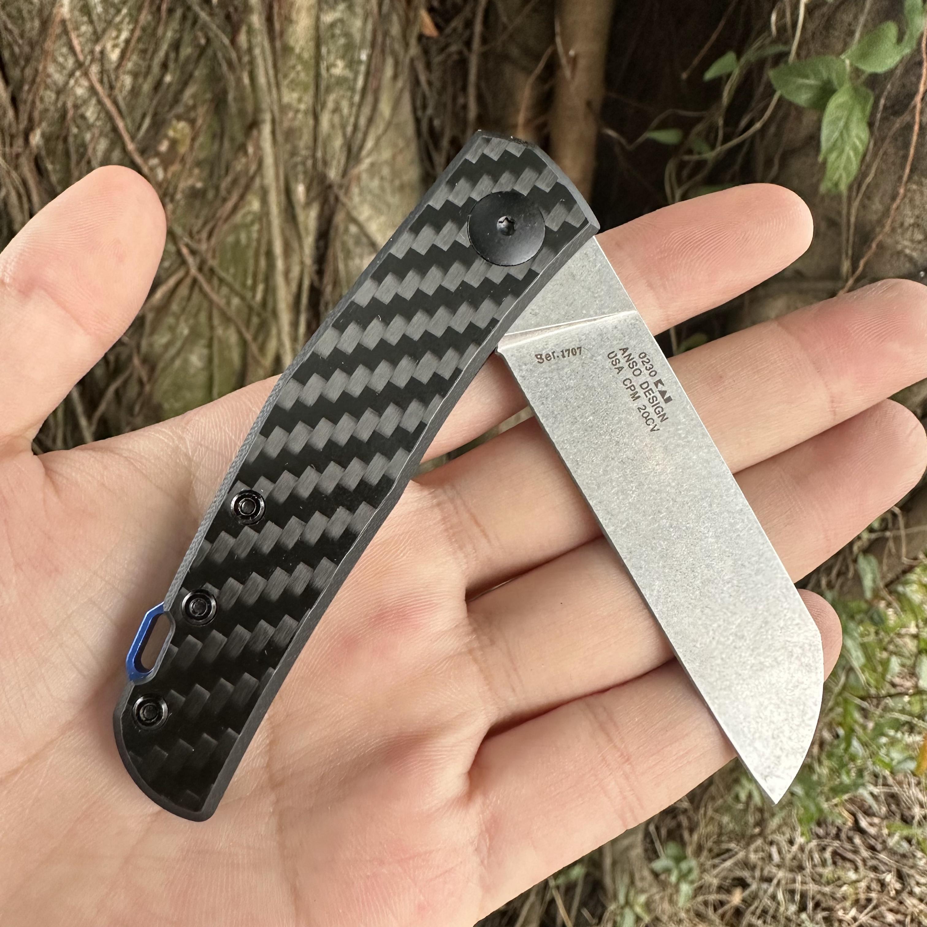 ZT0230 CPM 20-CV Blade Carbon Fiber Handle Pocket Knife