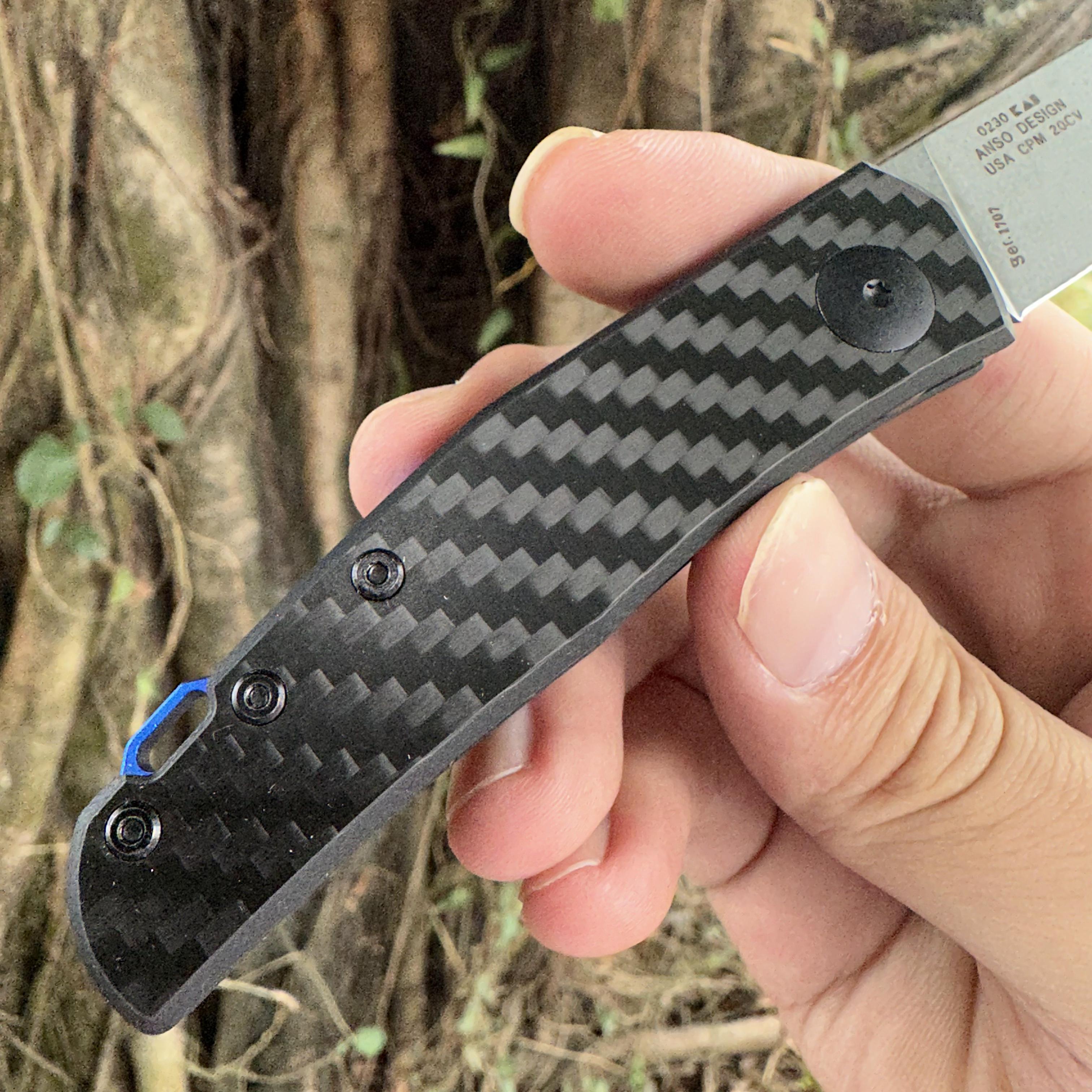 ZT0230 CPM 20-CV Blade Carbon Fiber Handle Pocket Knife