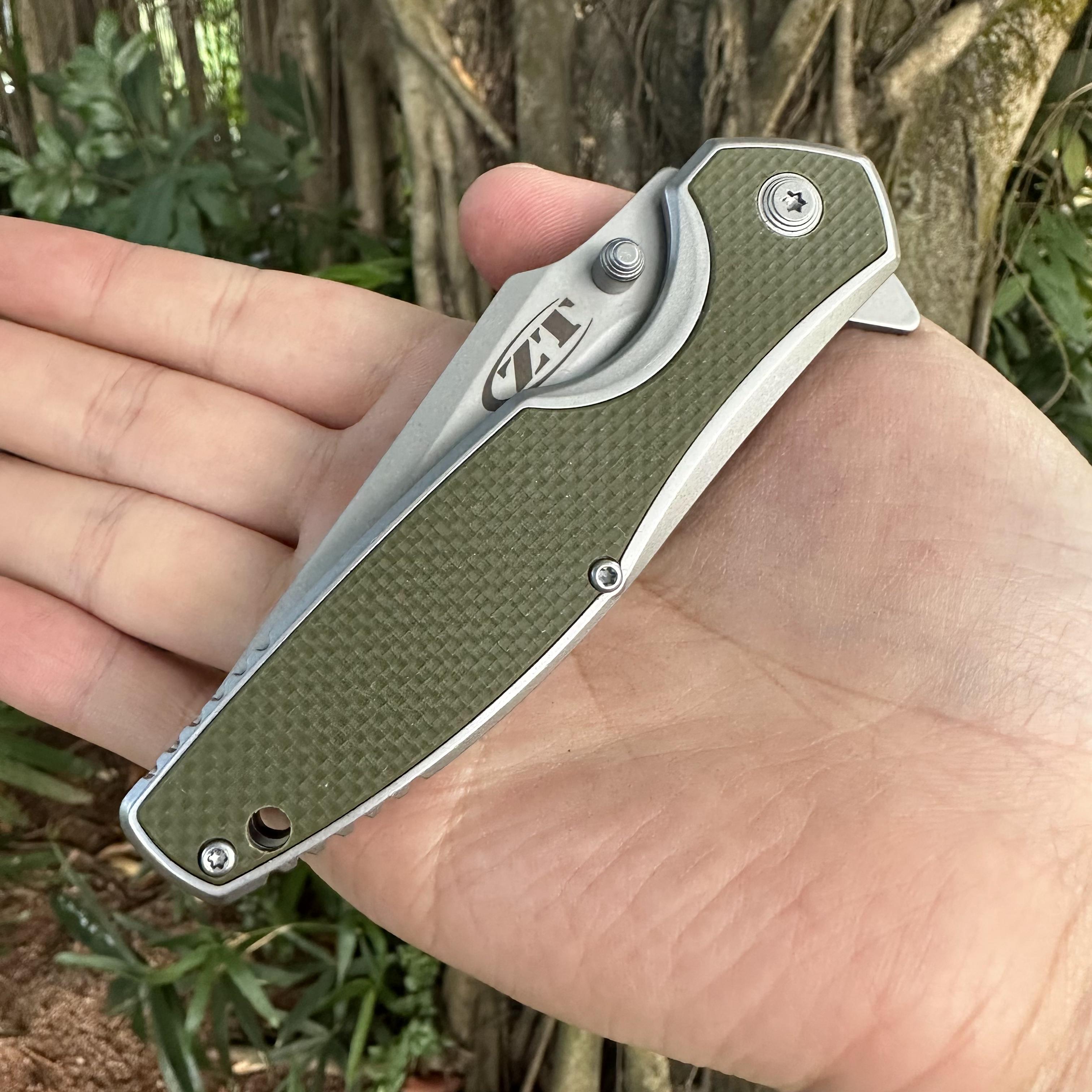 ZT0242 D2 Blade G10 Handle Pocket Knife Liner Lock