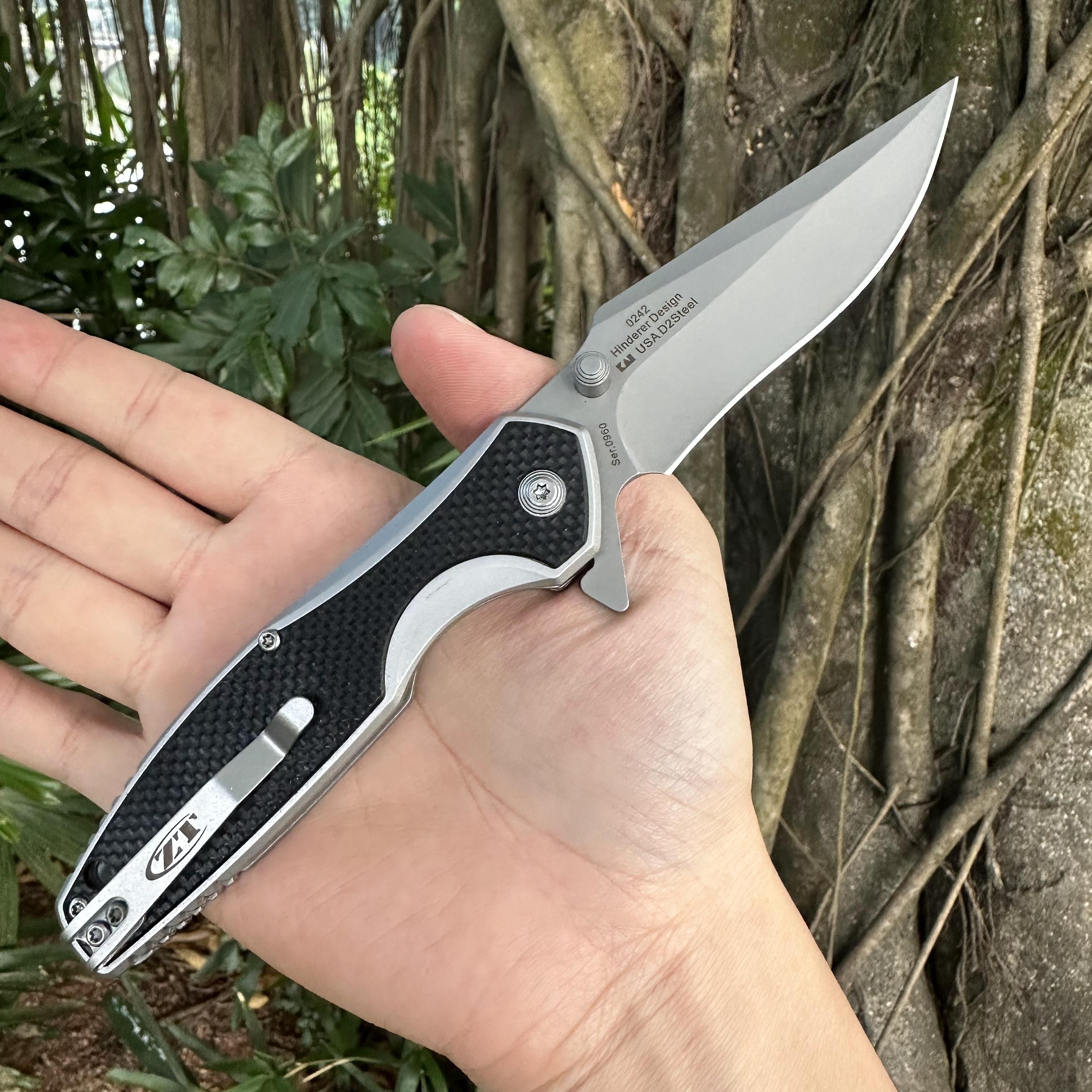 ZT0242 D2 Blade G10 Handle Pocket Knife Liner Lock