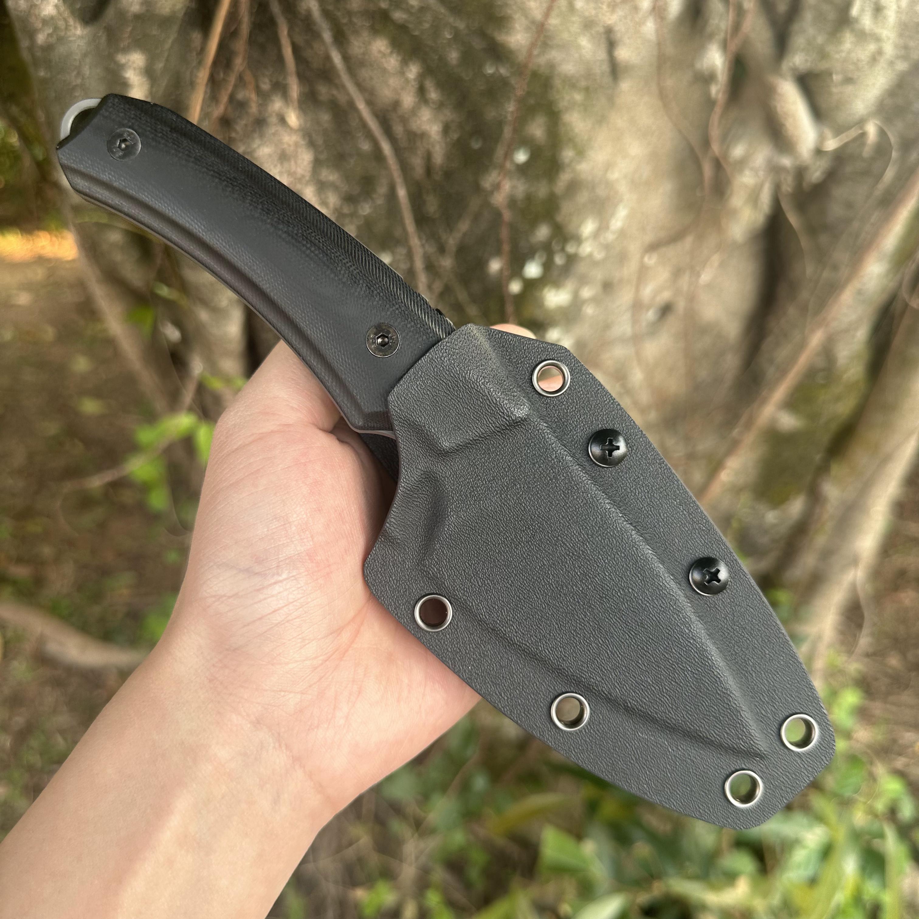 JG032 DC53 Steel Fixed Blade Knife G10 Handle Kydex Sheath