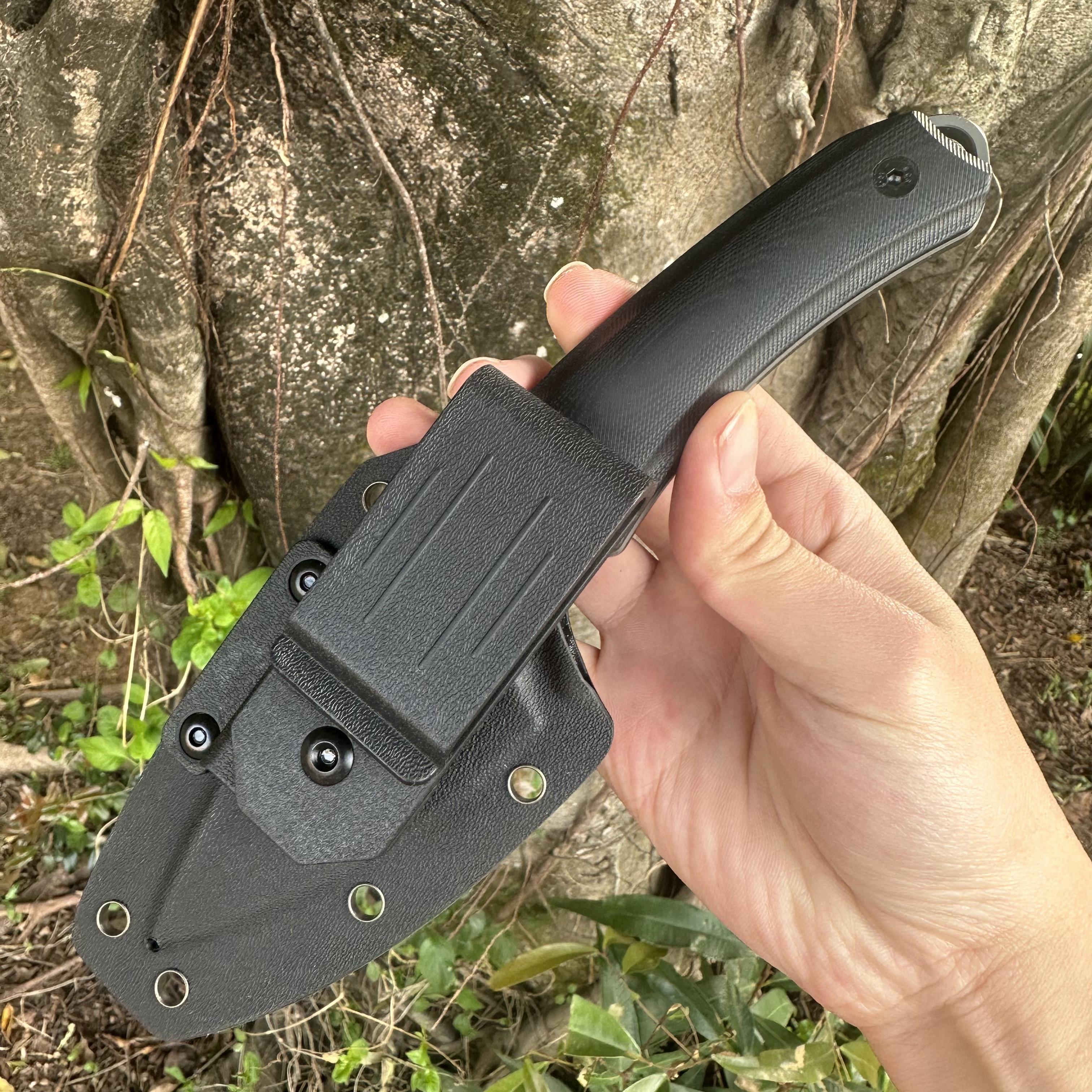 JG032 DC53 Steel Fixed Blade Knife G10 Handle Kydex Sheath