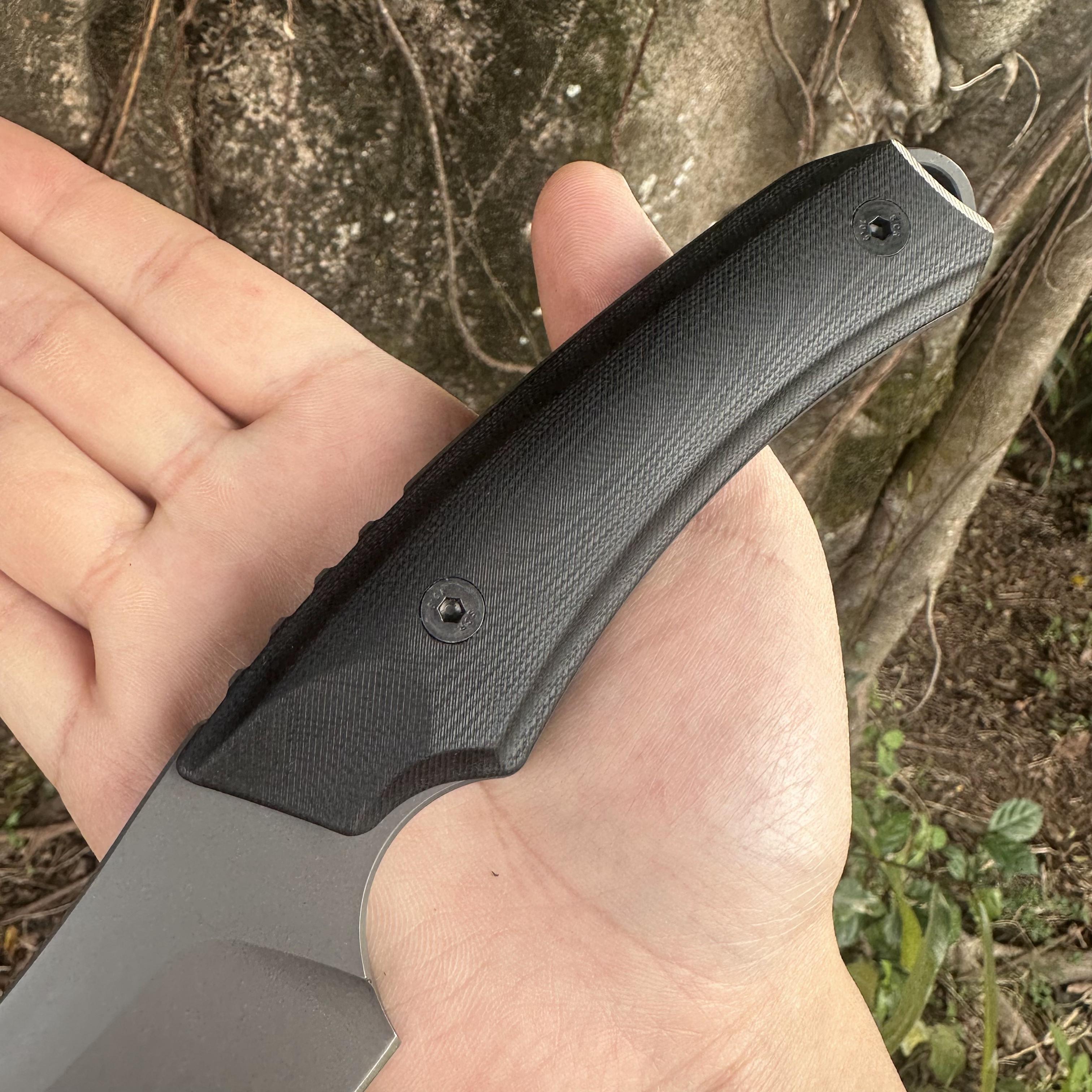 JG032 DC53 Steel Fixed Blade Knife G10 Handle Kydex Sheath