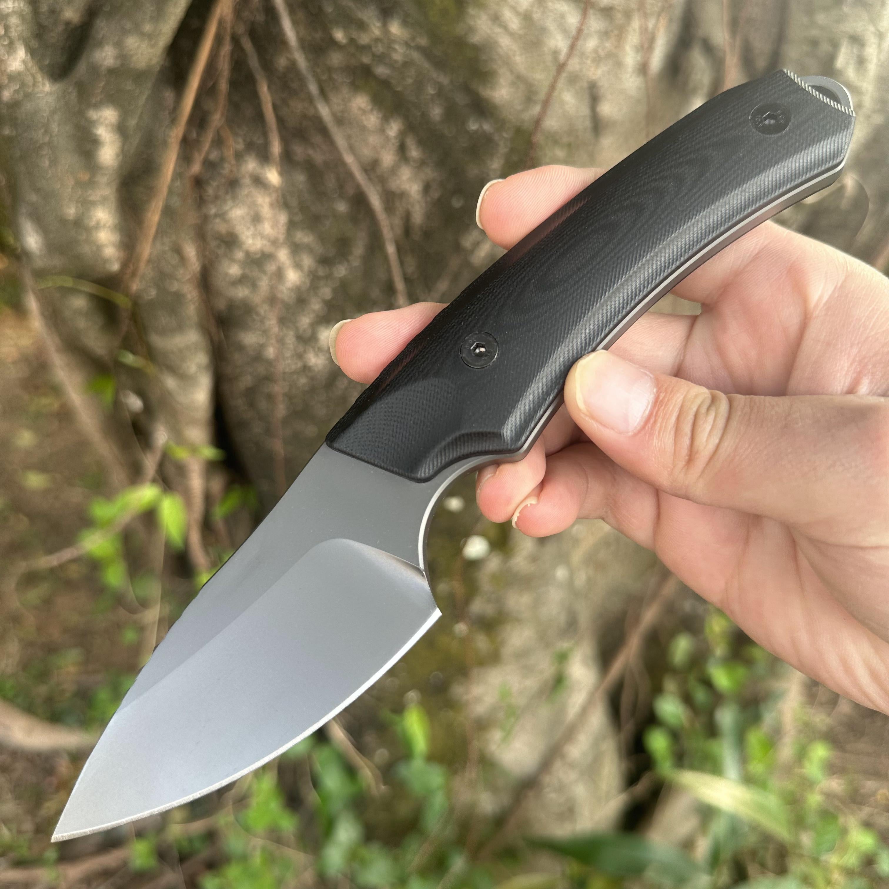 JG032 DC53 Steel Fixed Blade Knife G10 Handle Kydex Sheath