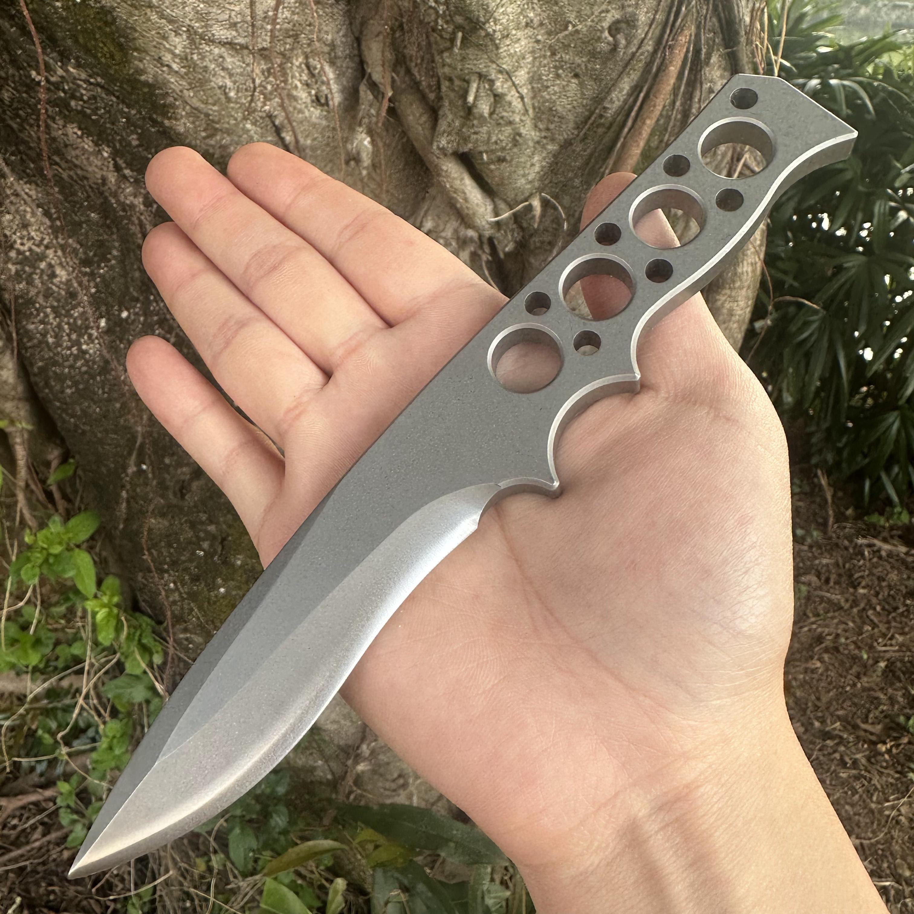 JG033 DC53 Steel Integrated Fixed Blade Knife Kydex Sheath