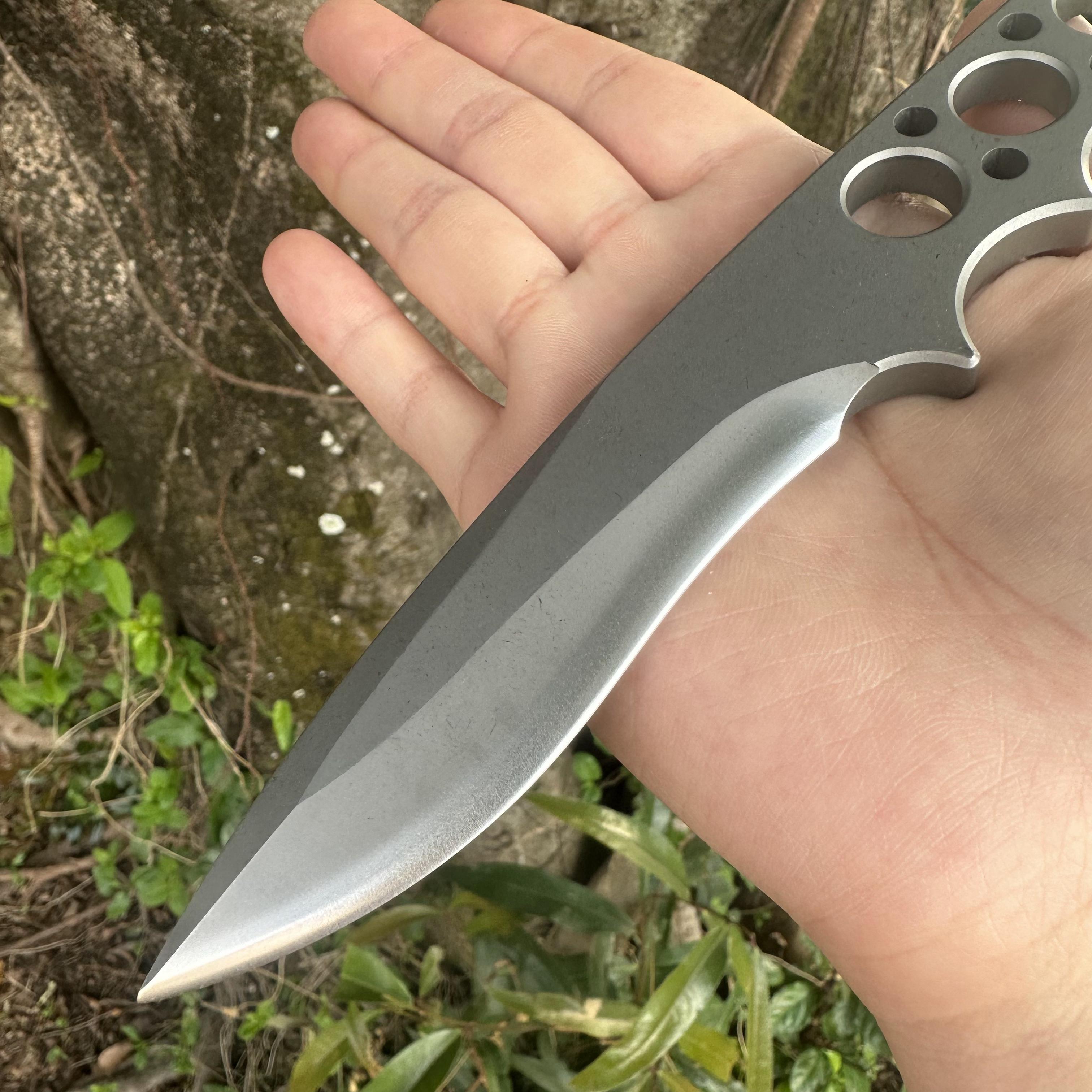 JG033 DC53 Steel Integrated Fixed Blade Knife Kydex Sheath