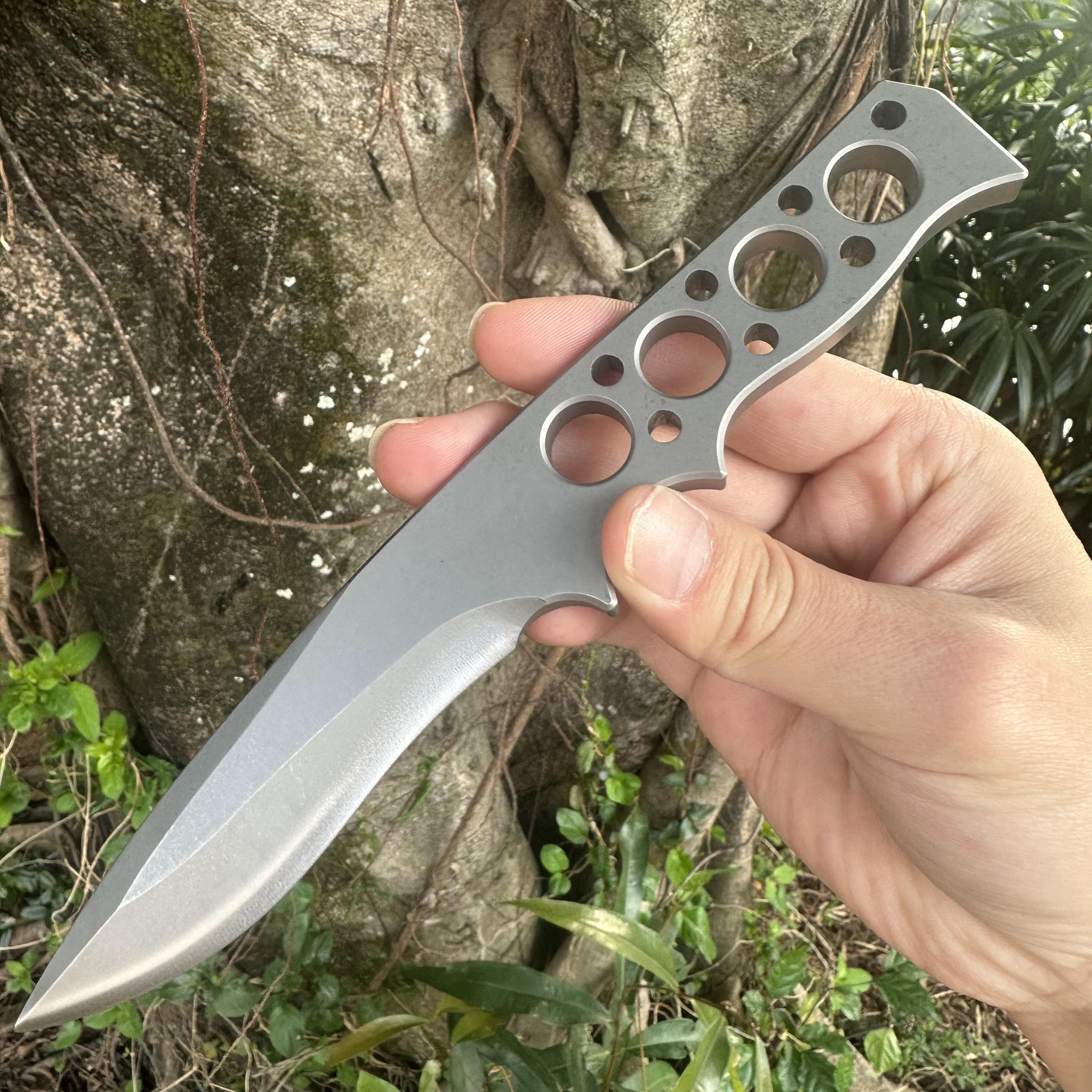 JG033 DC53 Steel Integrated Fixed Blade Knife Kydex Sheath