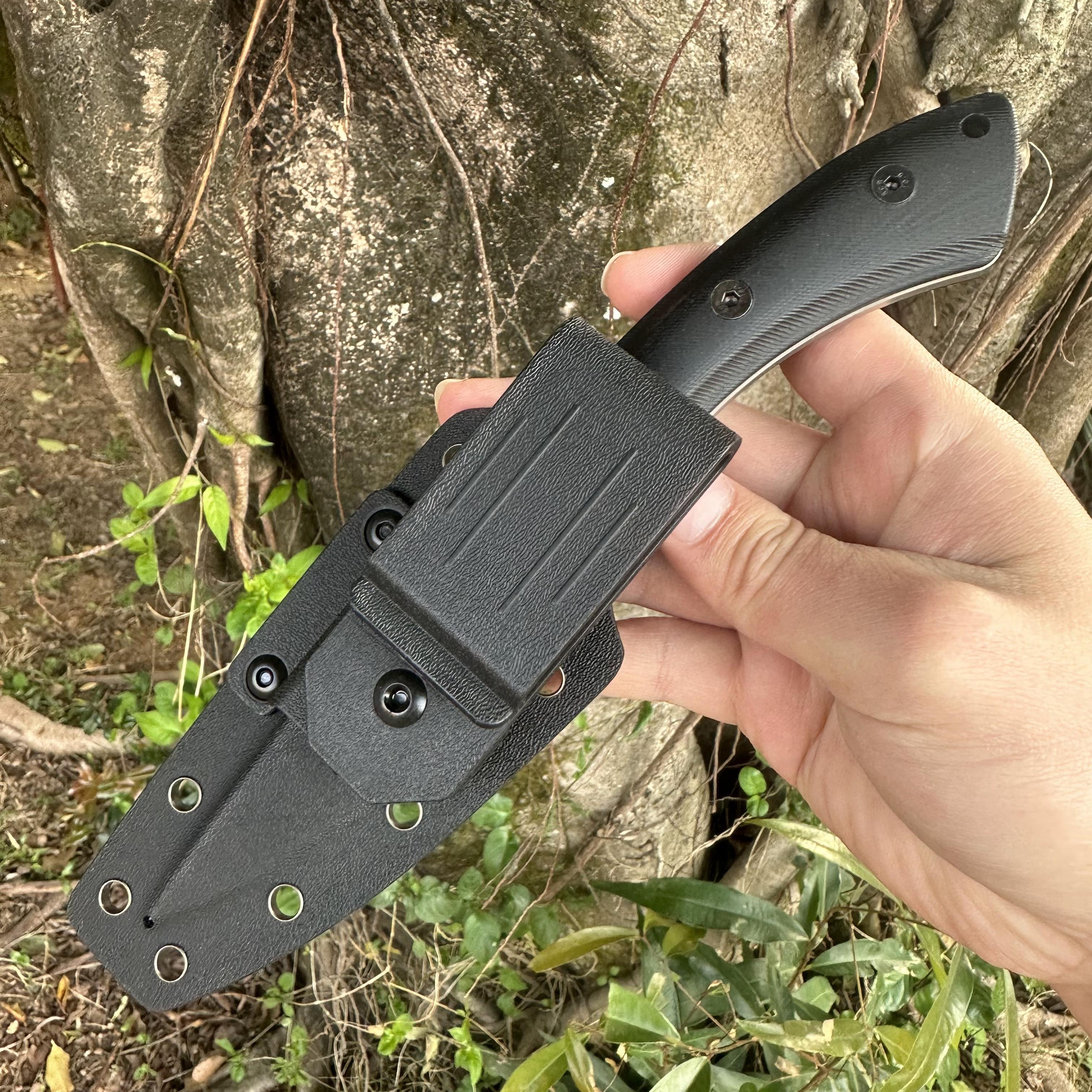 JG034 DC53 Steel Fixed Blade Knife G10 Handle Kydex Sheath