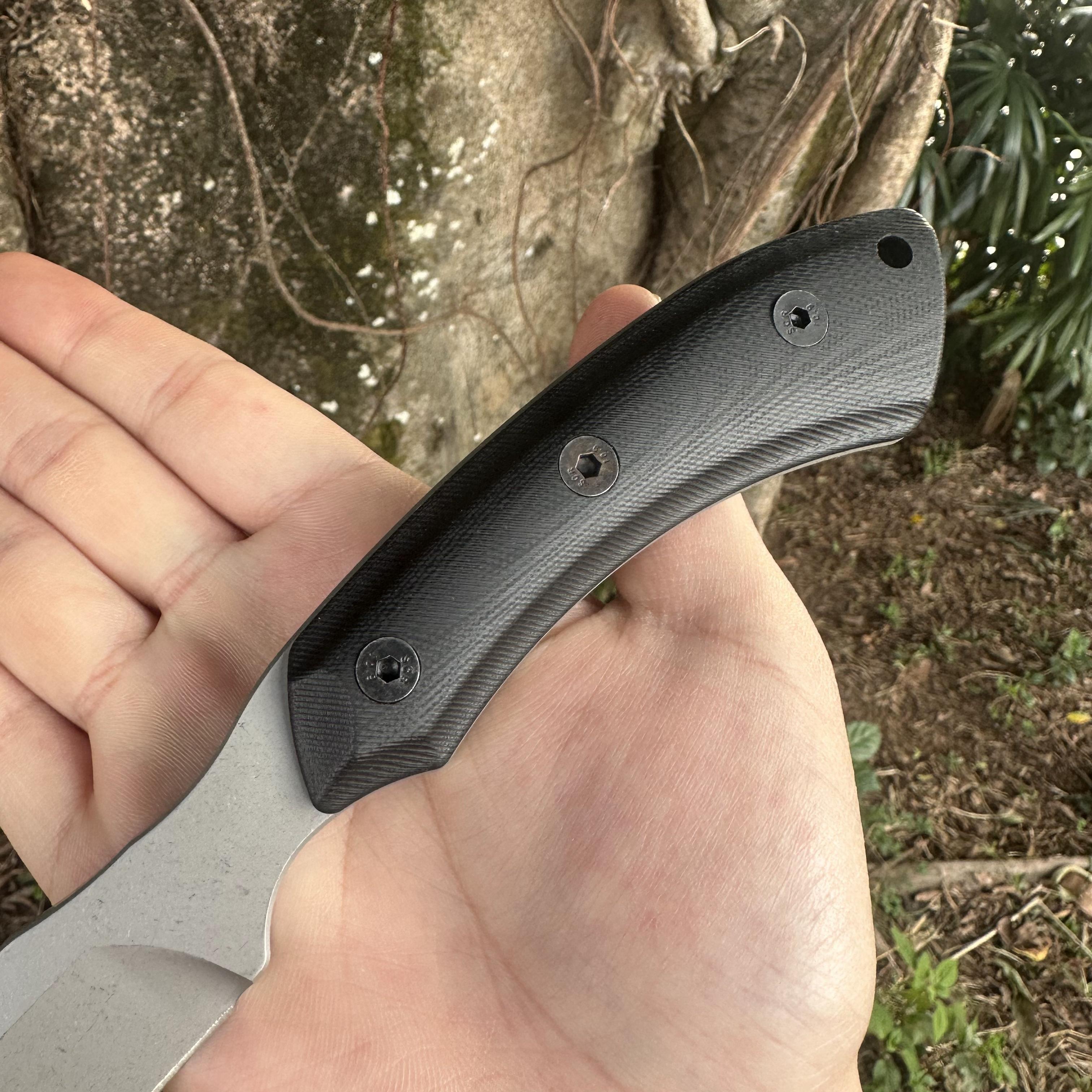 JG034 DC53 Steel Fixed Blade Knife G10 Handle Kydex Sheath