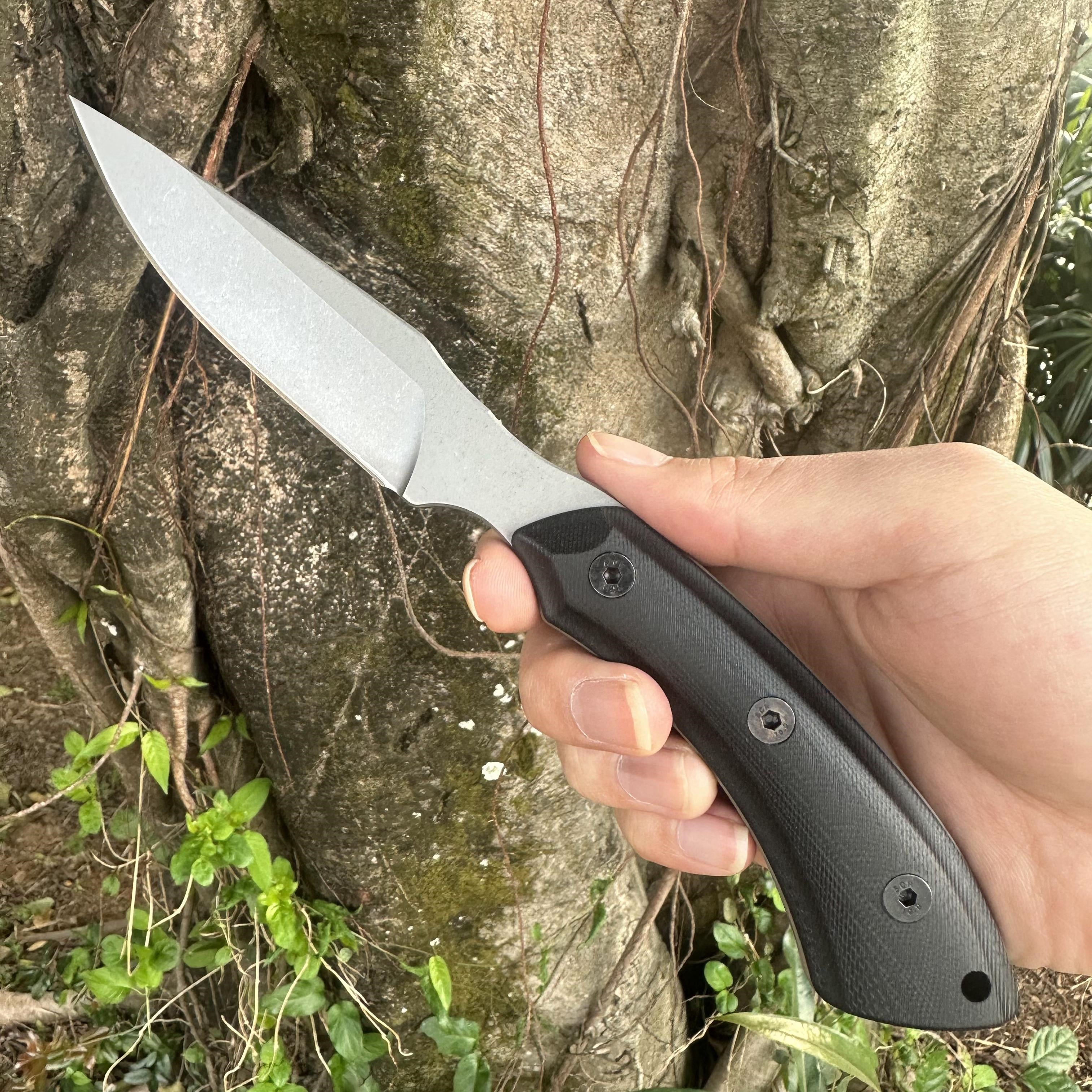 JG034 DC53 Steel Fixed Blade Knife G10 Handle Kydex Sheath